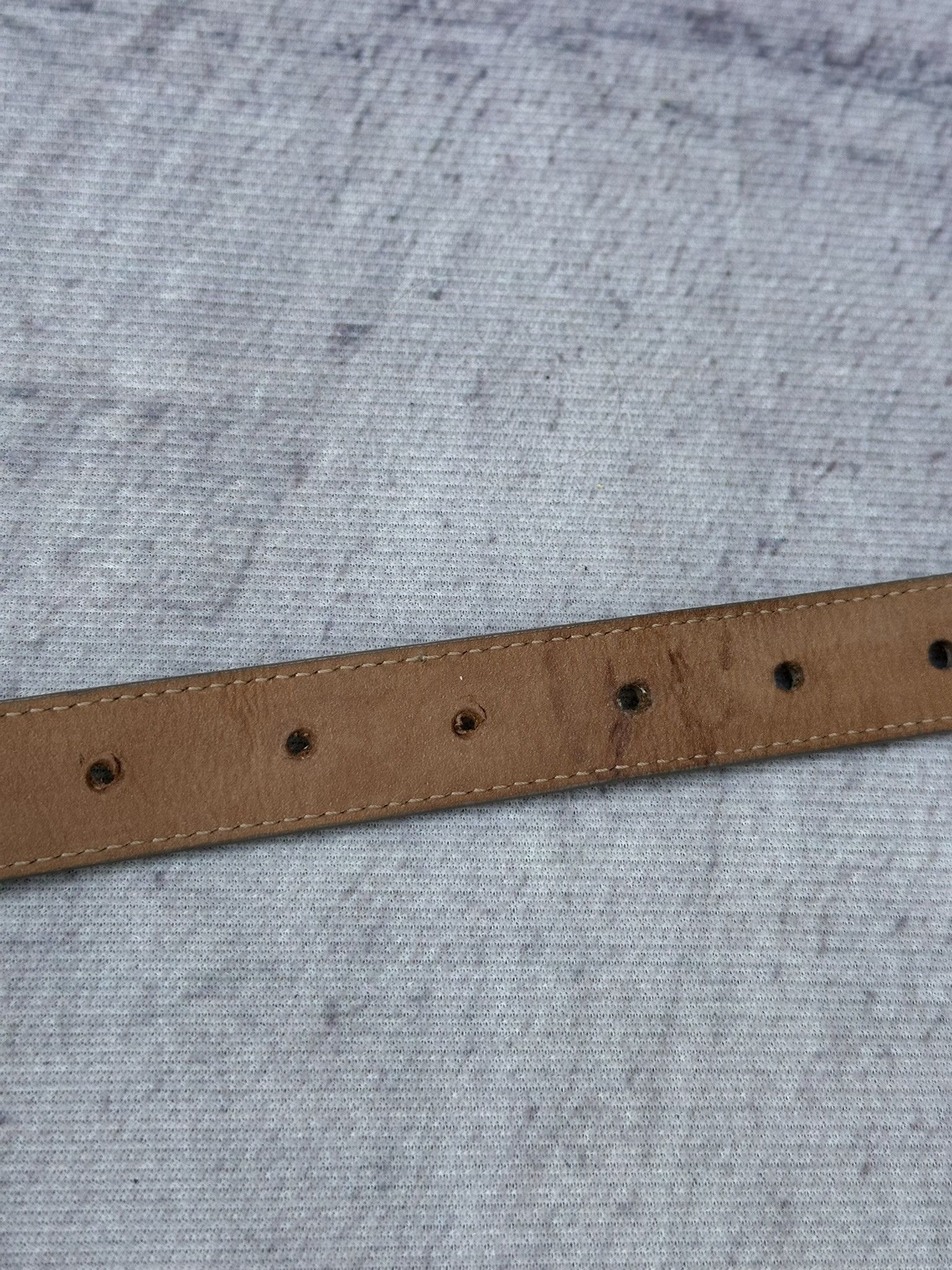 Fendi Belt Glass Buckle Shiny Reflective Champagne Gold