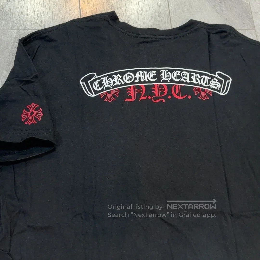 Saint Laurent Paris Chrome Hearts New York Limited Cross Scroll Tee. Size US XXL / EU 58 / 5 - 4 Thumbnail