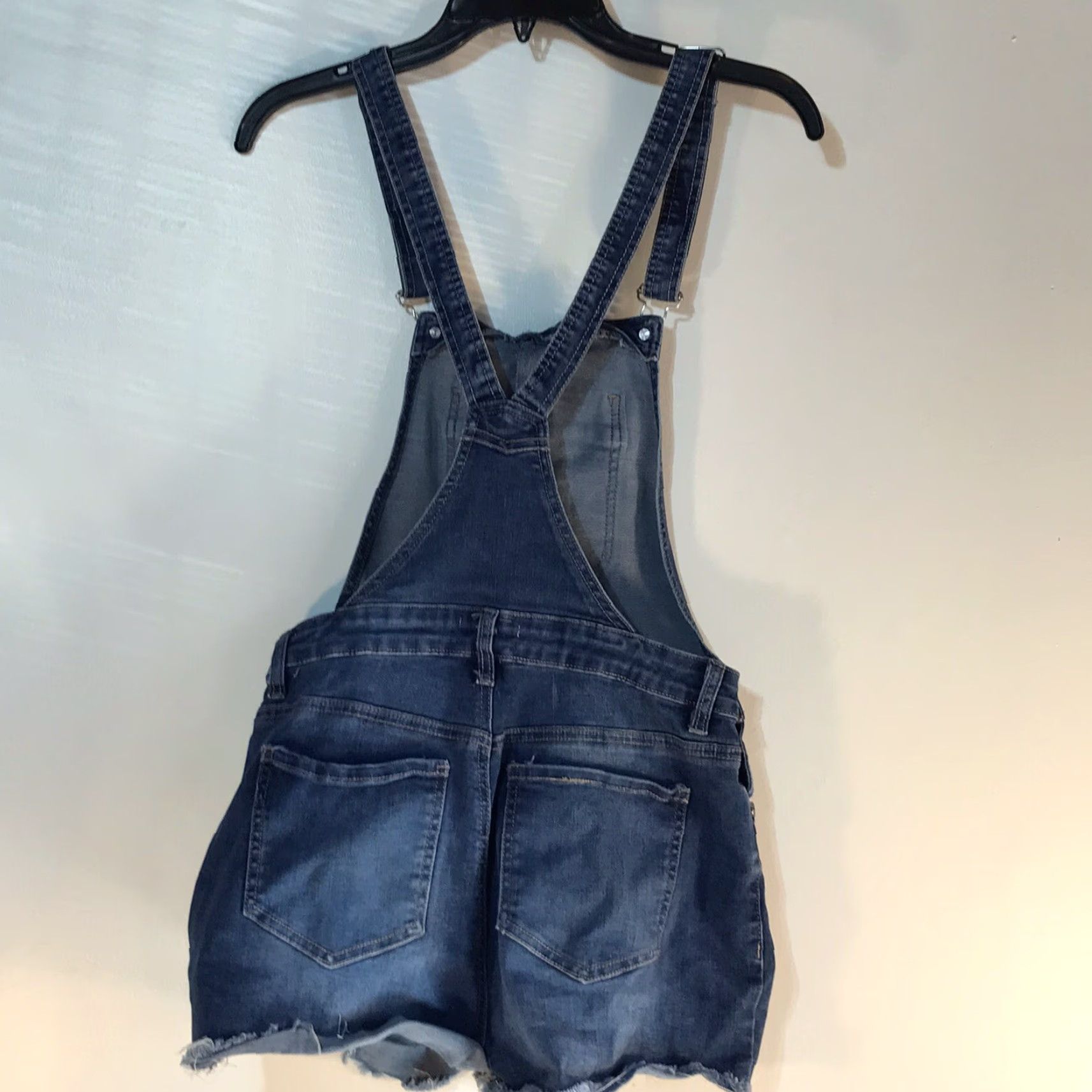 Vintage YMI Blue Jean Overalls Juniors Size 5/27 Blue Denim 5-Pocket Spring Summer Women's Size 27" / US 4 / IT 40 - 2 Thumbnail