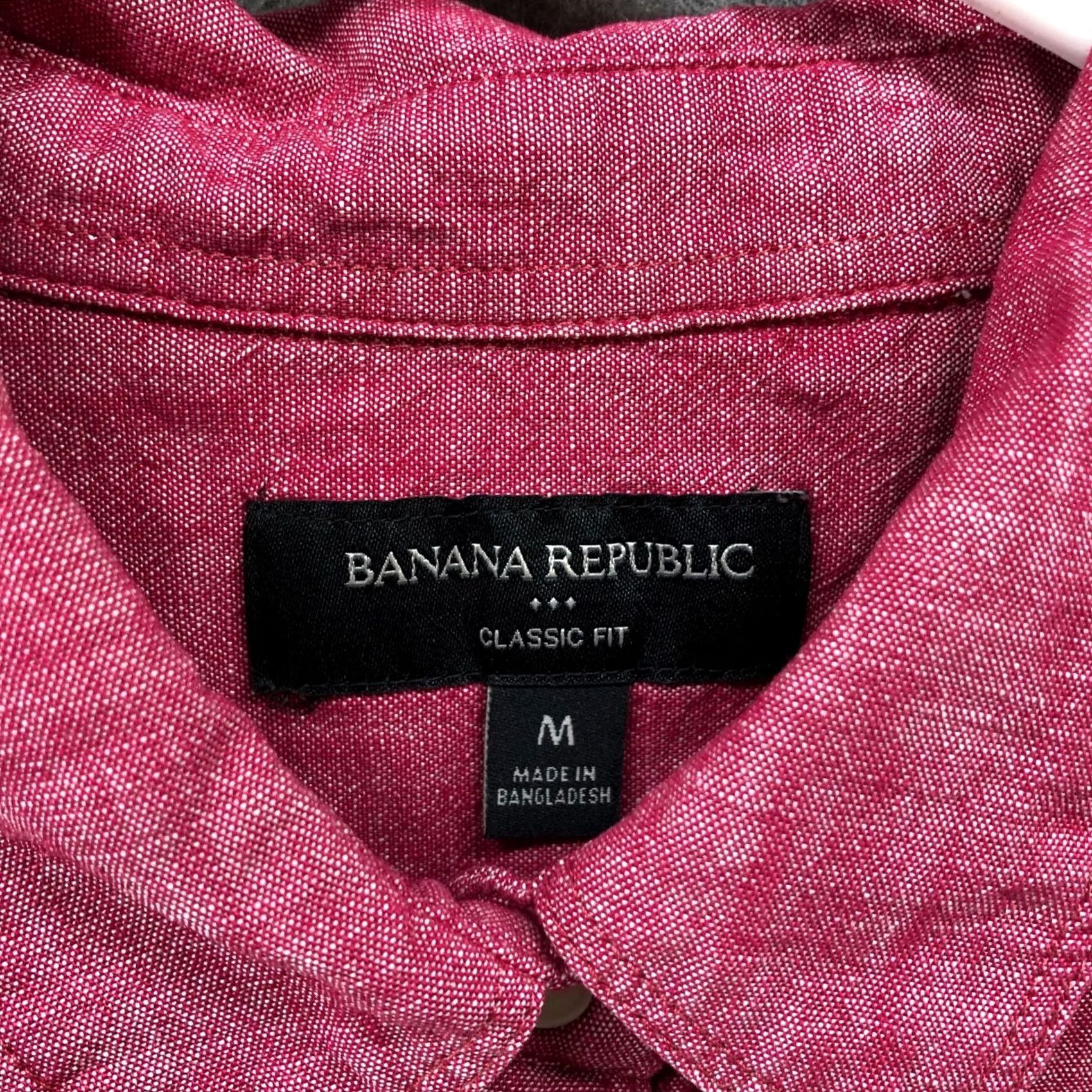 Banana Republic Banana Republic Shirt Mens M Pink Long Sleeve Button-Up Classic Fit Cotton Knit Collar Shirt Mens M Pink Long Sleeve Button-Up Size US M / EU 48-50 / 2 - 5 Thumbnail