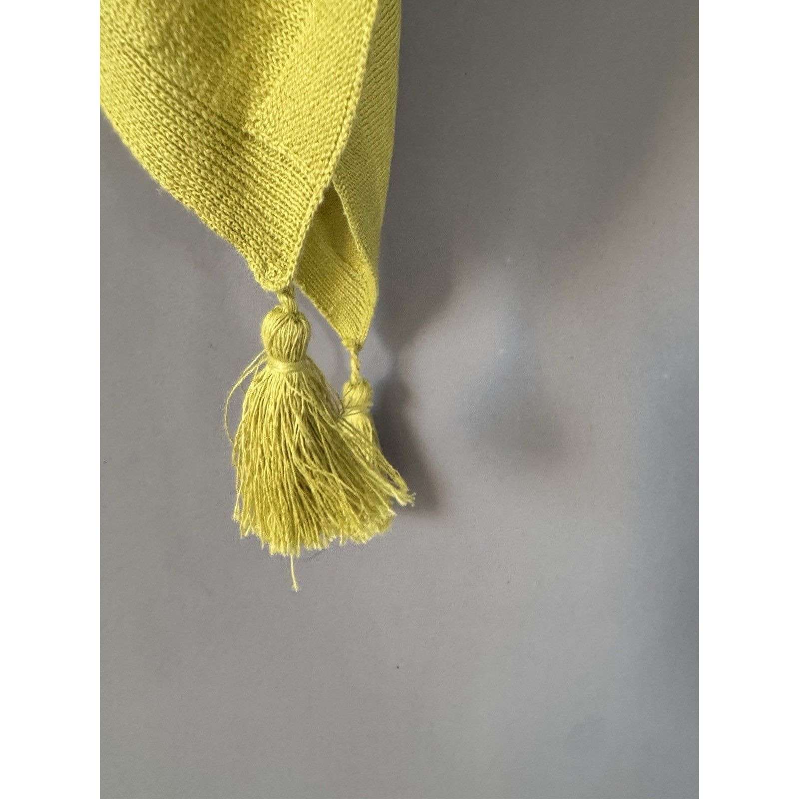 J. Jill J.Jill Citron Linen Blend Poncho Tassels Fringe Oversized Size ONE SIZE - 5 Thumbnail