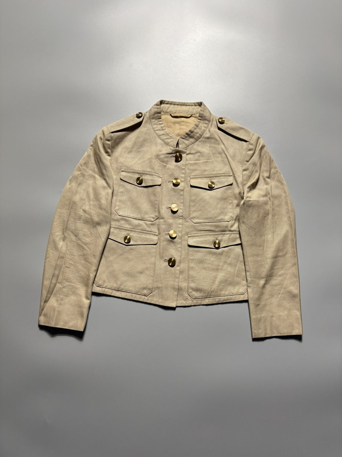 Gucci GUCCI TOMFORD ERA MILITARY CROP JACKET Size XS / US 0-2 / IT 36-38 - 2 Thumbnail
