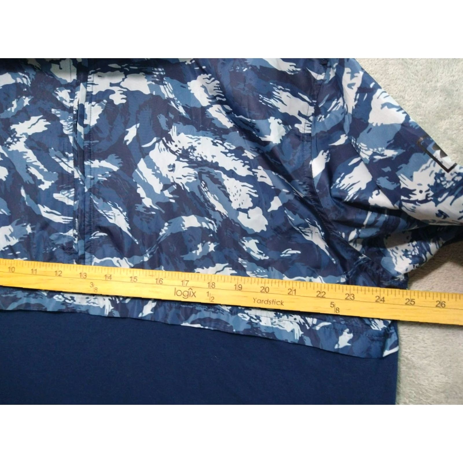 Under Armour Under Armour Jacket Mens Large Blue Camo Windbreaker Wind Anorak Hooded Lightweight Sportstyle Windbreaker Camouflage 2XL Mens Size US XXL / EU 58 / 5 - 4 Thumbnail