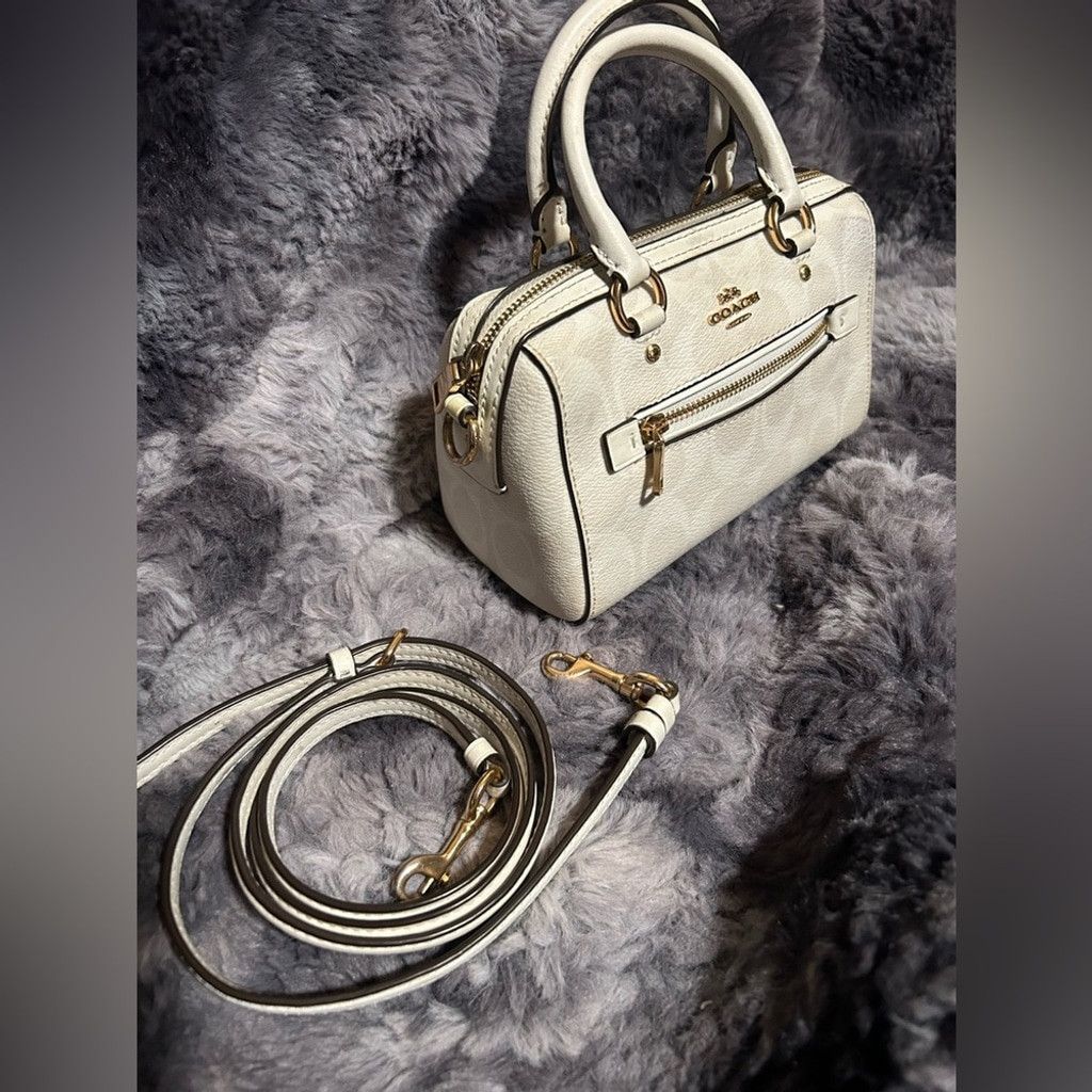 Coach Coach white mini Rowan bag w crossbody strap #satchel Size ONE SIZE - 2 Thumbnail