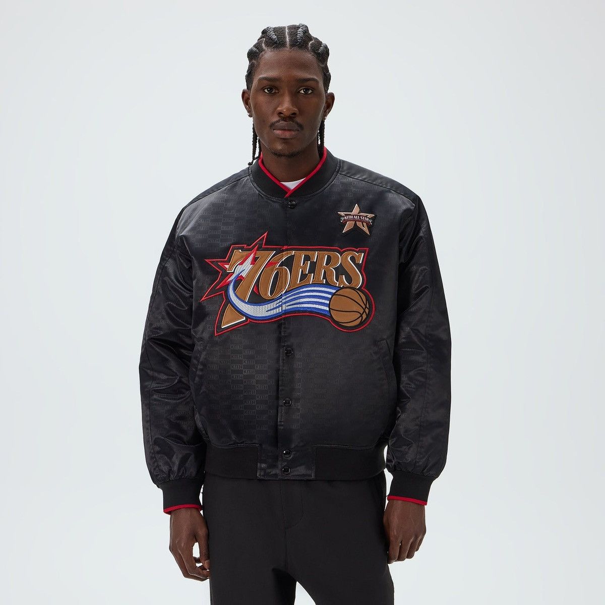 Kith Kith for NBA All-Star Philadelphia 76ers Bomber Black Large Size US L / EU 52-54 / 3 - 2 Thumbnail