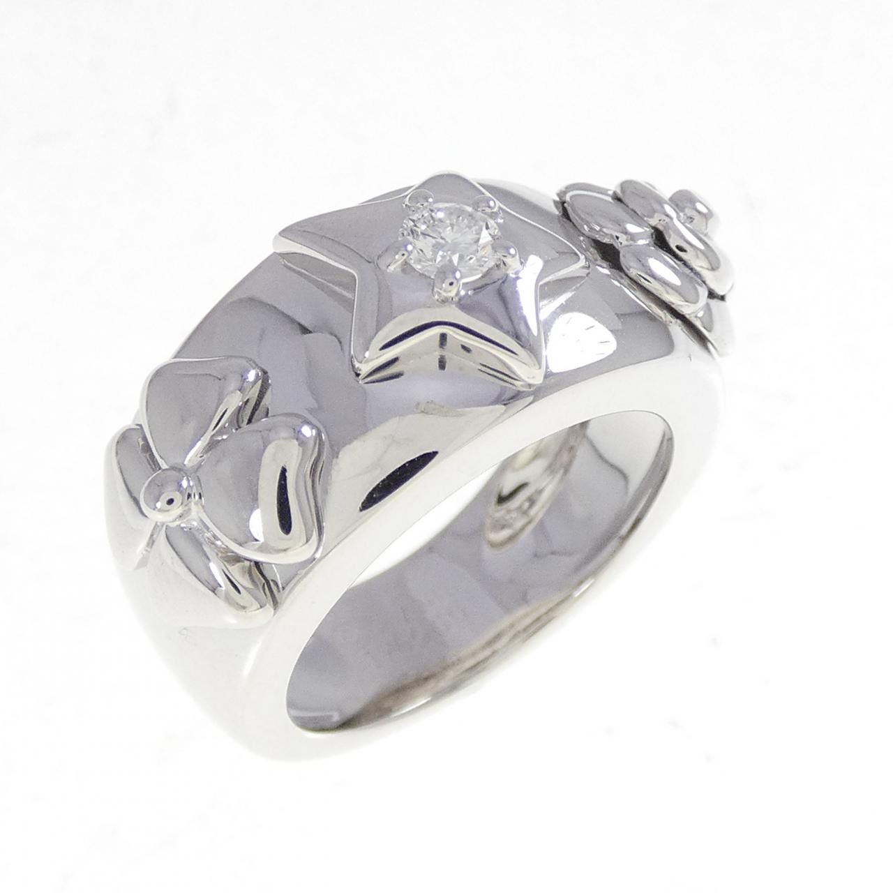 Chanel Chanel Three Symbols 750 White Gold Diamond Ring Metal Ring J1520 DUTY FREE for USA