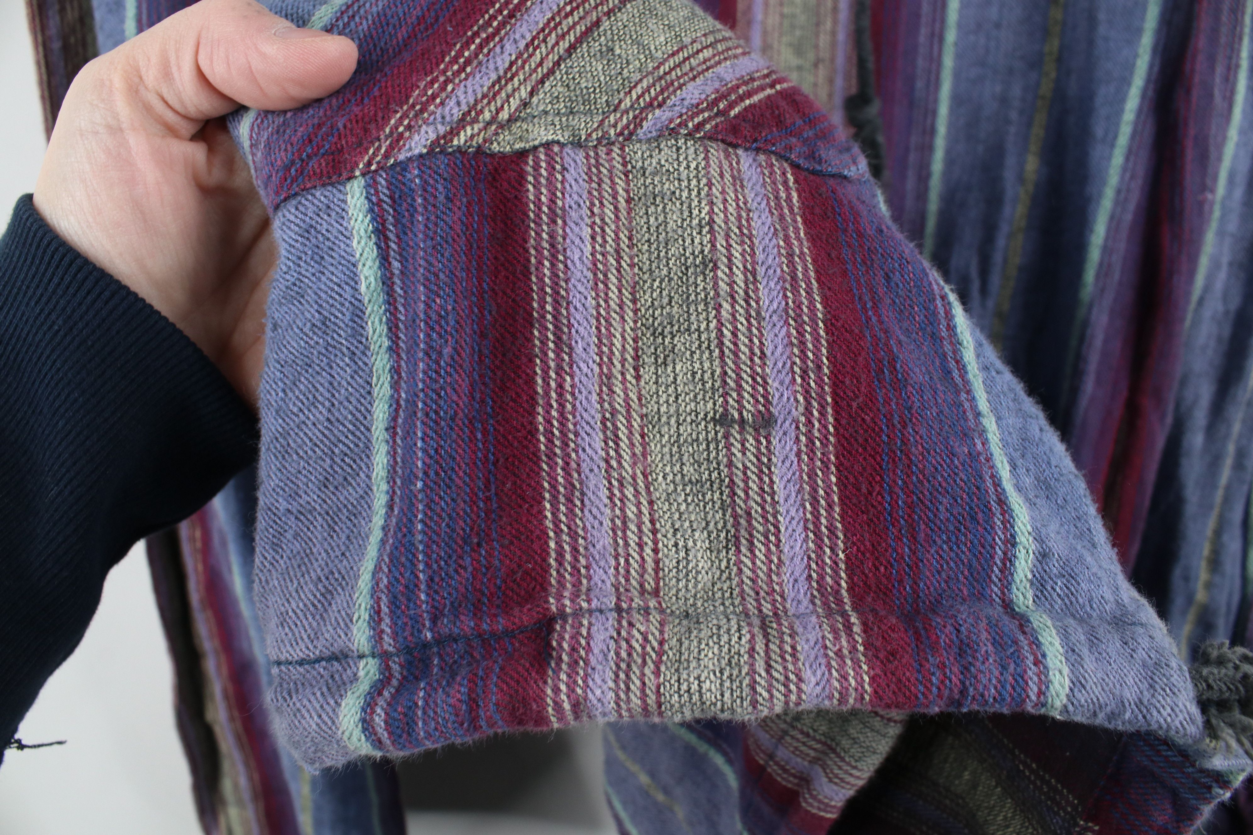 Vintage Vintage 90s Streetwear Rainbow Striped Block Knit Hoodie Size US L / EU 52-54 / 3 - 7 Thumbnail