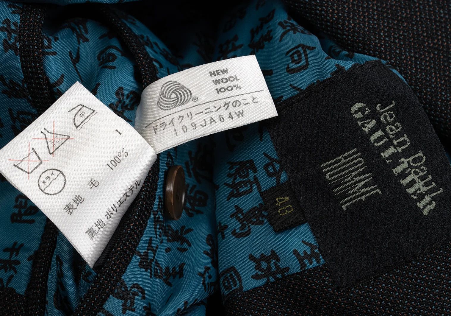 Jean Paul Gaultier Charcoal Peak Lapel Wool Jacket Size 48 Size US M / EU 48-50 / 2 - 18 Thumbnail