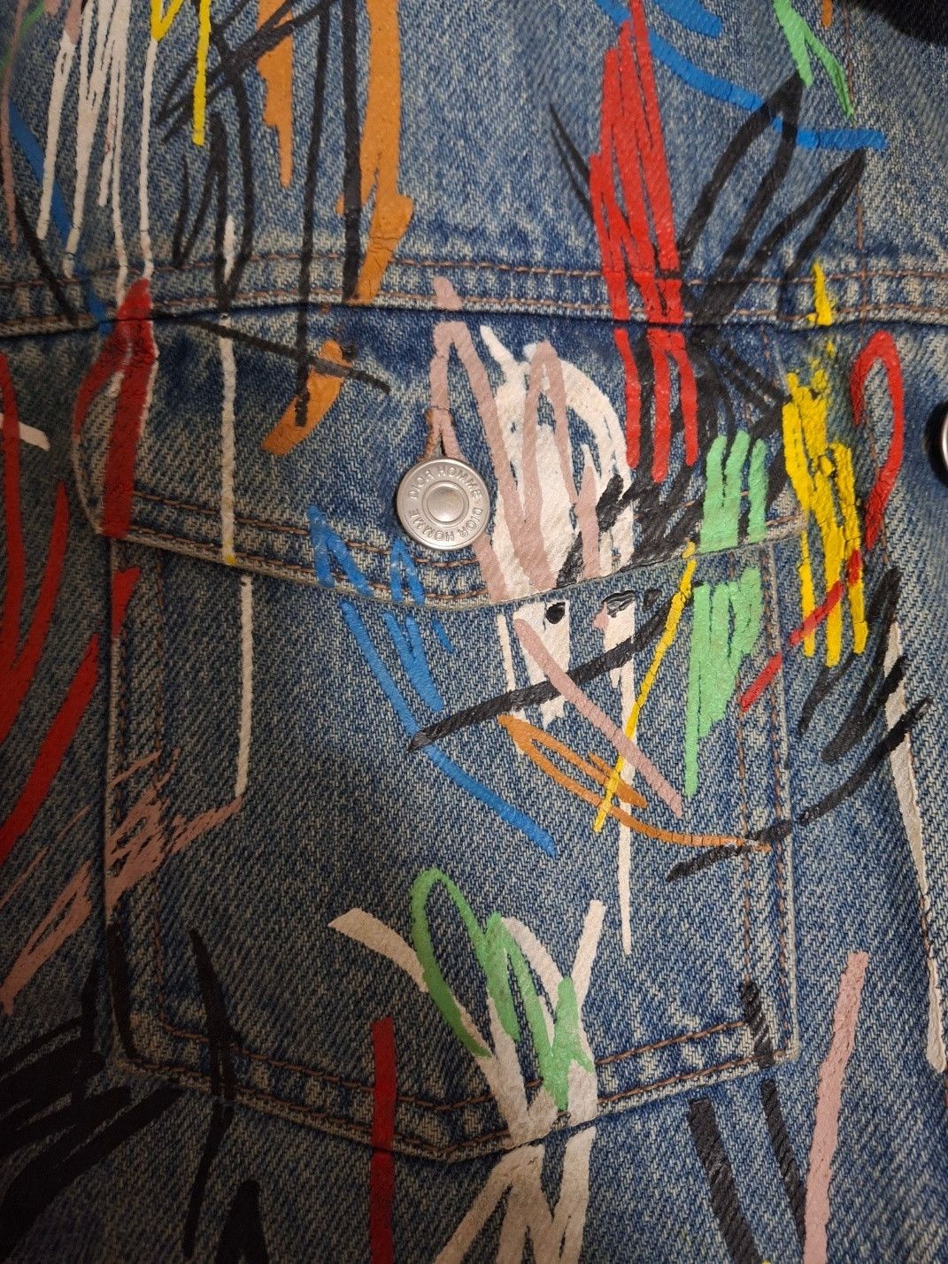 Dior [48] Dior Homme SS15 Graffiti denim jacket Size US M / EU 48-50 / 2 - 11 Thumbnail