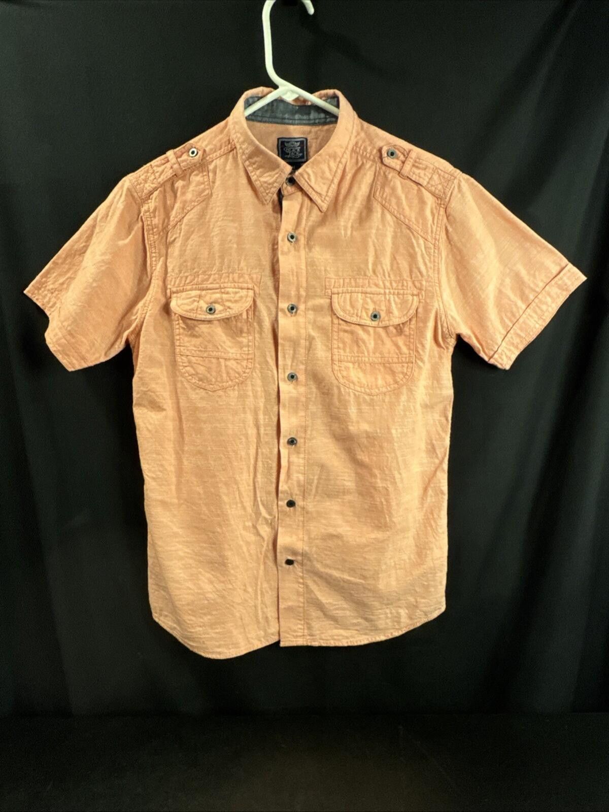 Blackjack Black Jack Shirt Mens Medium Salmon SS Button Down (621) Size US M / EU 48-50 / 2 - 2 Thumbnail