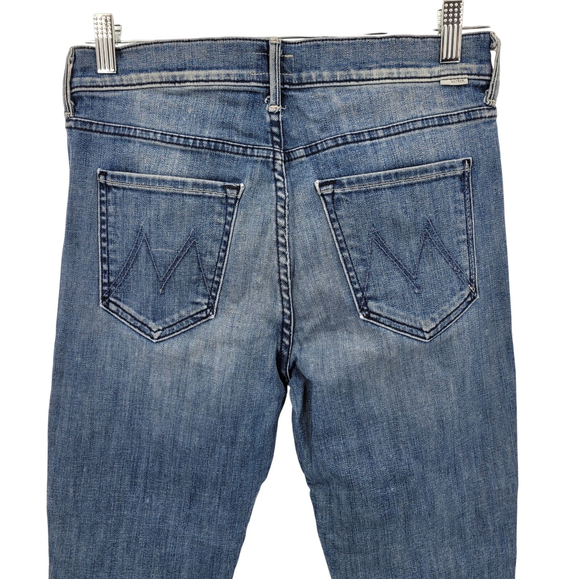 MOTHER Mother The Stunner Ankle Step Fray Jeans Medium Wash Size 29 Size 29" - 9 Thumbnail