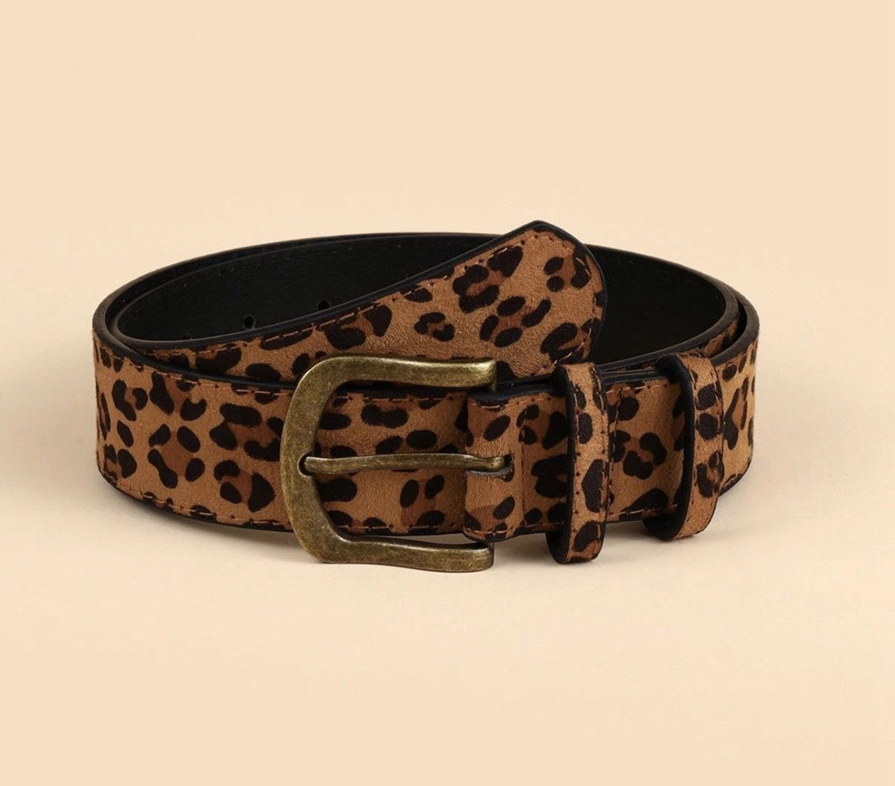 Japanese Brand 2000s leopard cheetah print belt Size 32 - 4 Thumbnail