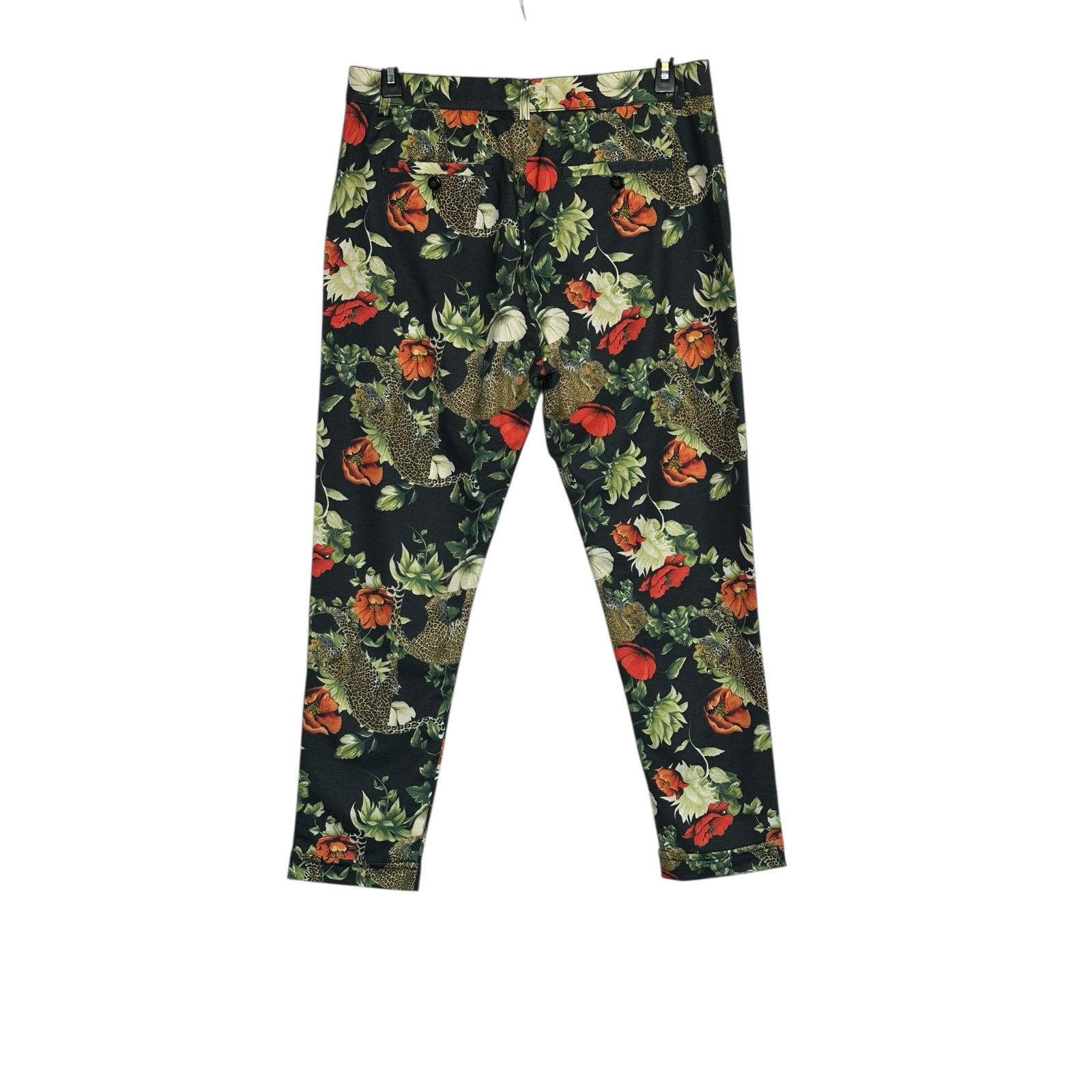 RNT23 RNT 23 floral print pleated cuffed cropped pants size Large Size US 34 / EU 50 - 8 Thumbnail