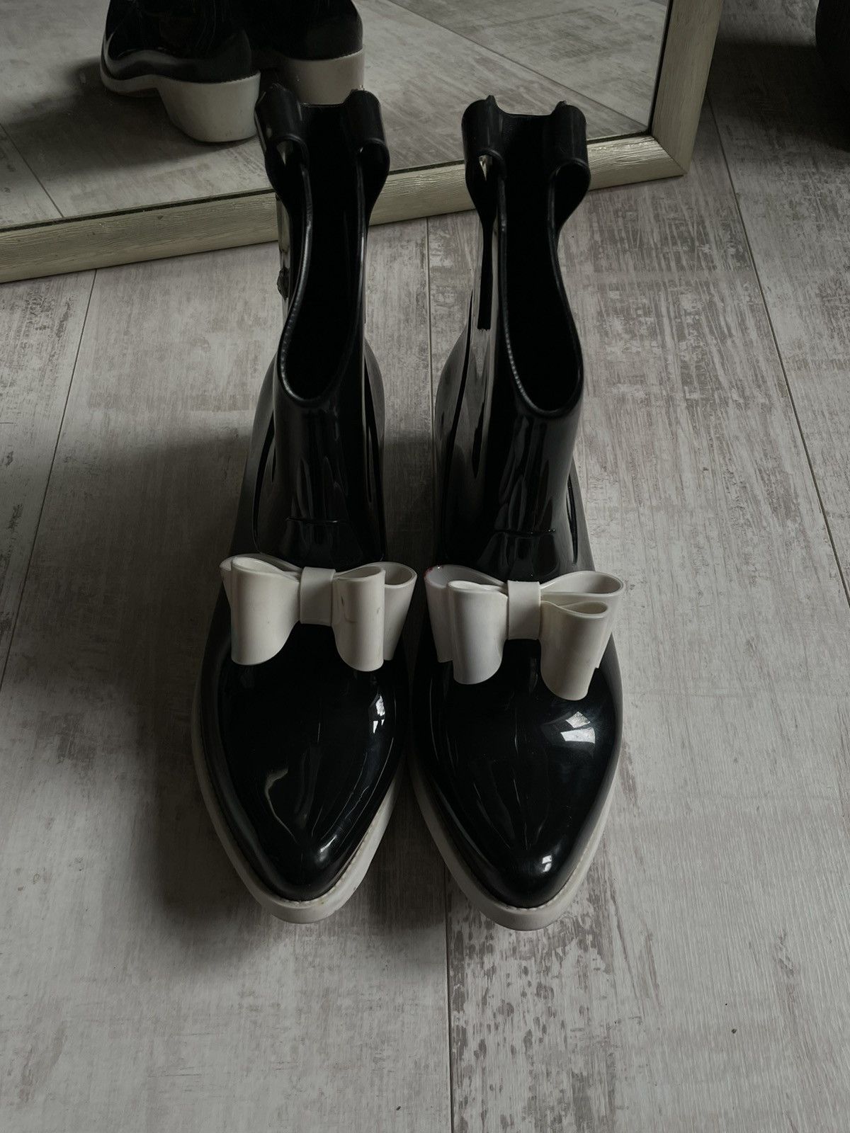Vivienne Westwood Vivienne Westwood x Melissa Ribbon Boots Black RARE Size US 7 / IT 37 - 5 Thumbnail