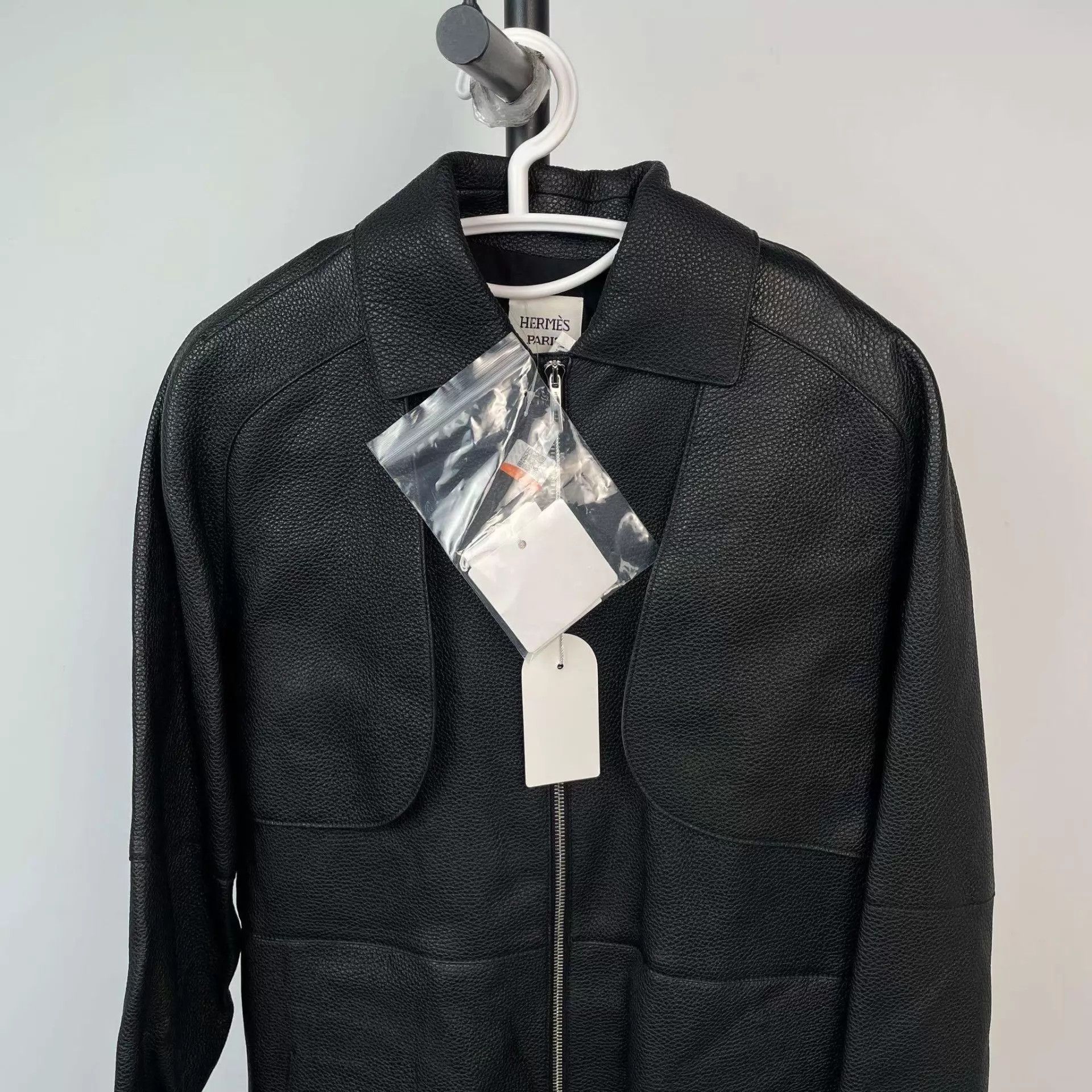 Hermes Mint Hermès Deerskin Jacket EU36 Black Size XS / US 0-2 / IT 36-38 - 6 Thumbnail