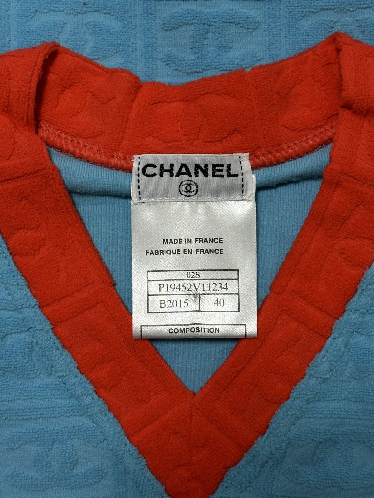 Chanel CHANEL Sport S/S 2002 CC Emboss Jacquard Terry Cloth T-Shirt Size M / US 6-8 / IT 42-44 - 5 Thumbnail