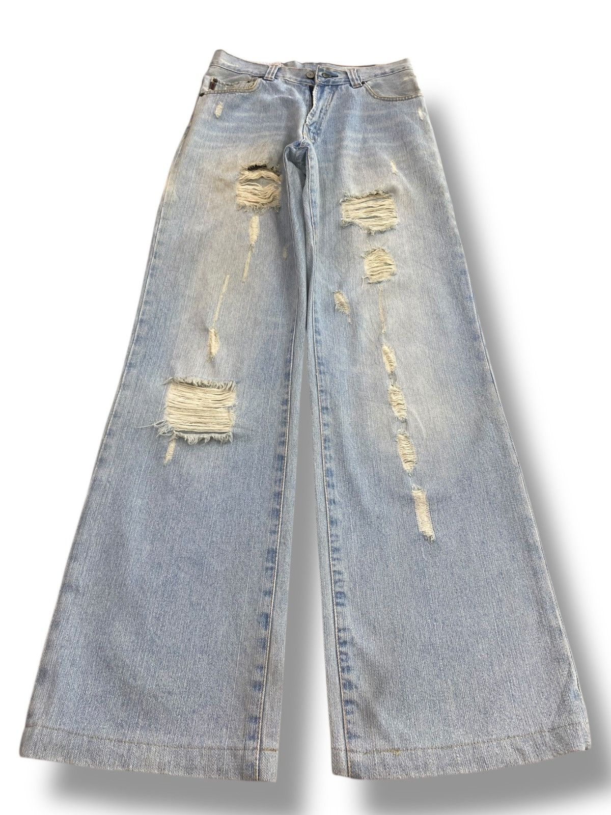 Abercrombie & Fitch Light Blue Wash Style Distressed Jeans