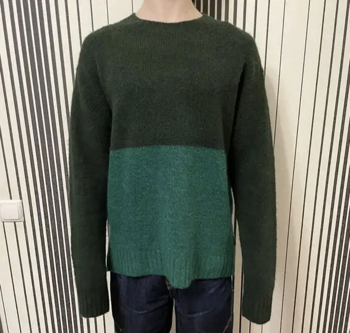 Diesel Diesel Mohair Cotrast Green Split Y2k Sweater Size US L / EU 52-54 / 3 - 7 Thumbnail