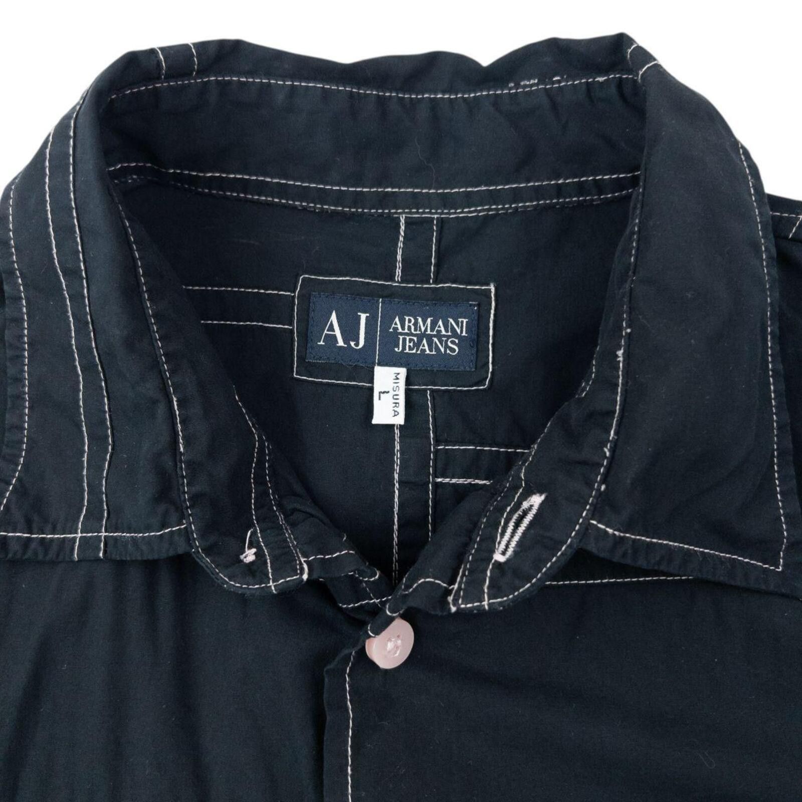 Other Vintage 2000s Armani Jeans Contrast Long Sleeve Shirt Size L Size US L / EU 52-54 / 3 - 3 Thumbnail