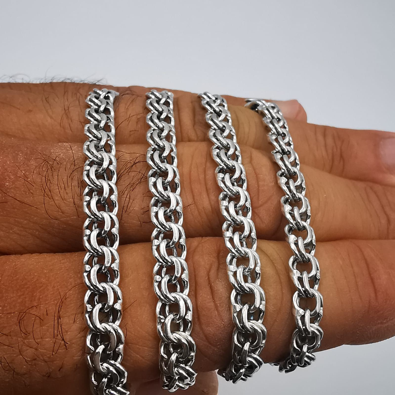 Sterling Silver Vintage Jewelry Chain, 925 Sterling Silver, Signed 29,62g Size ONE SIZE - 6 Thumbnail