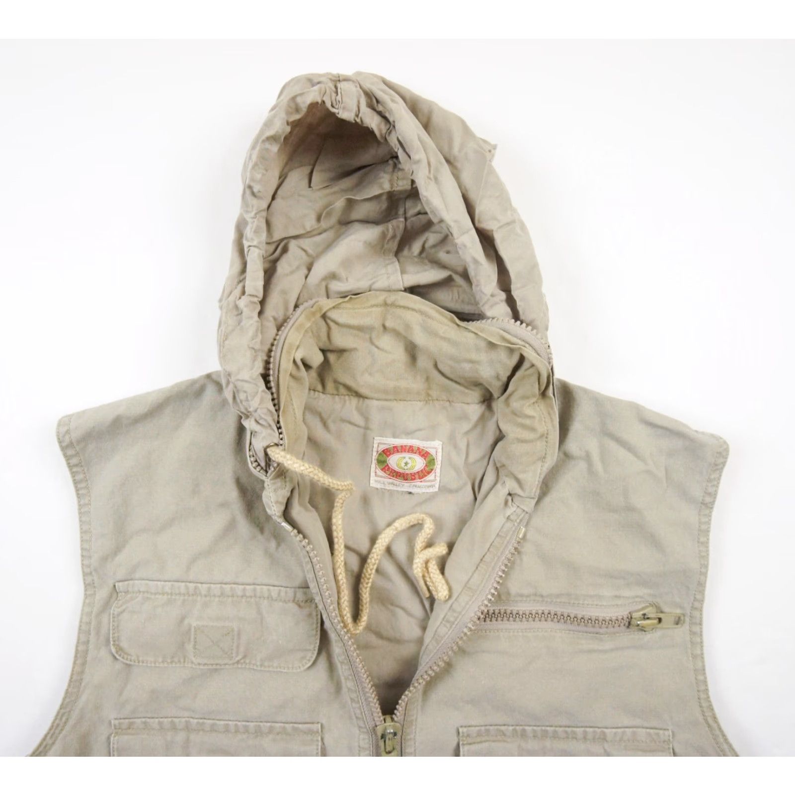 Banana Republic VINTAGE Banana Republic Vest Mens Small Beige Hooded Outdoor Casual Size US S / EU 44-46 / 1 - 3 Thumbnail