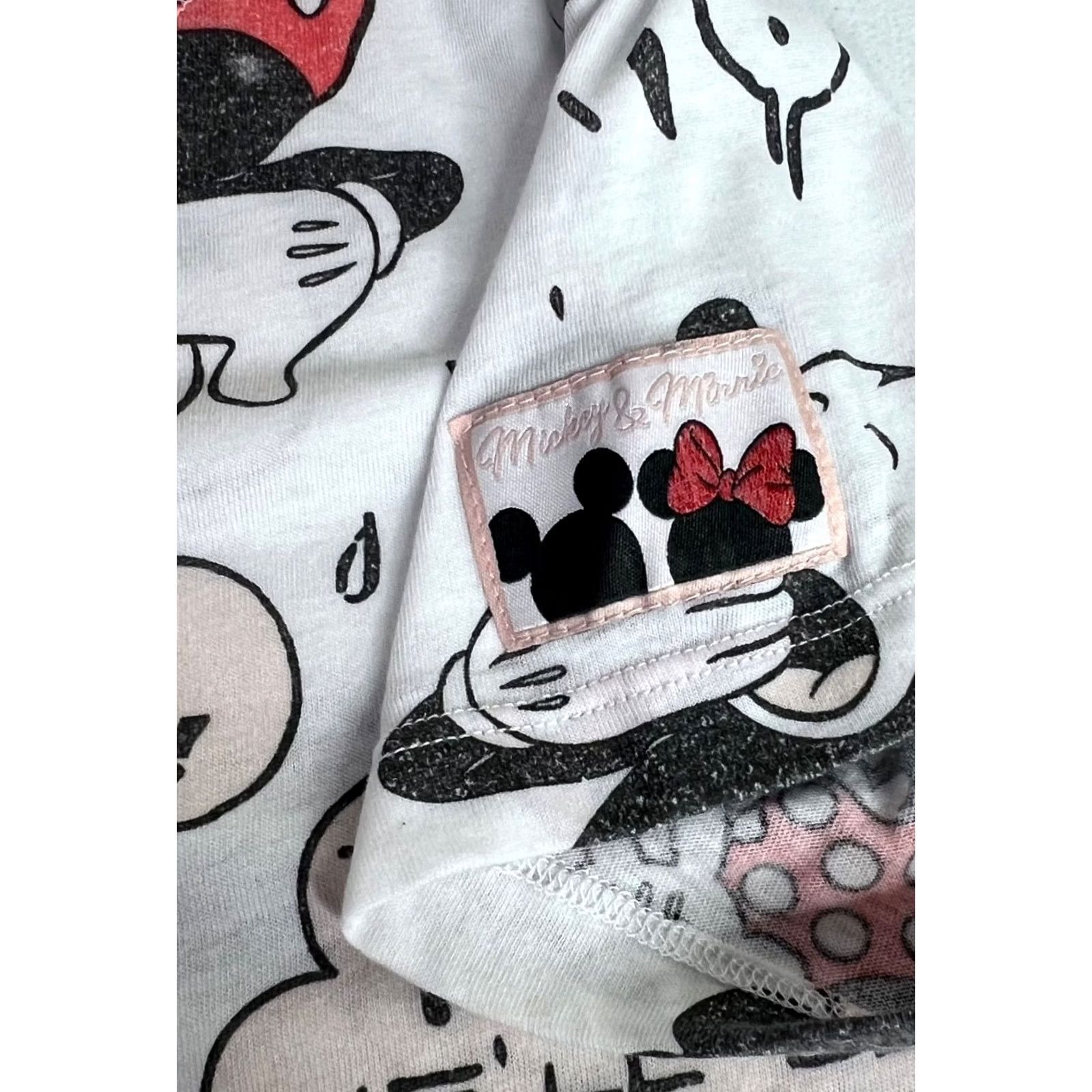 Disney Disney Sleep Shirt Womens S-M Mickey Minnie Mouse Hello Weekend Sleepwear Gray Cotton Polyester Knit Crew Neck Short Sleeve Pullover Lounge Shirt Size S / US 4 / IT 40 - 5 Thumbnail