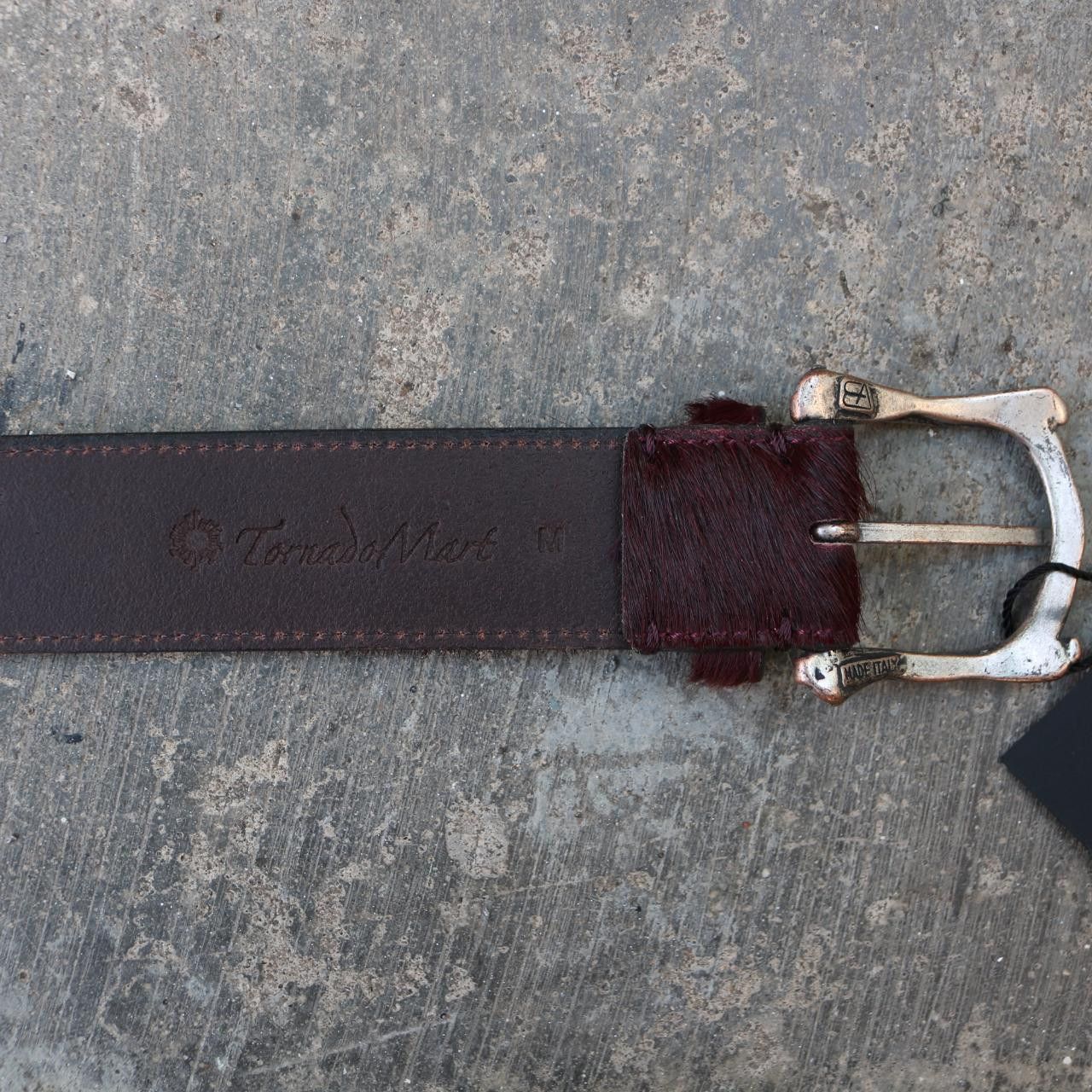 Tornado Mart Red Italian Hide Belt