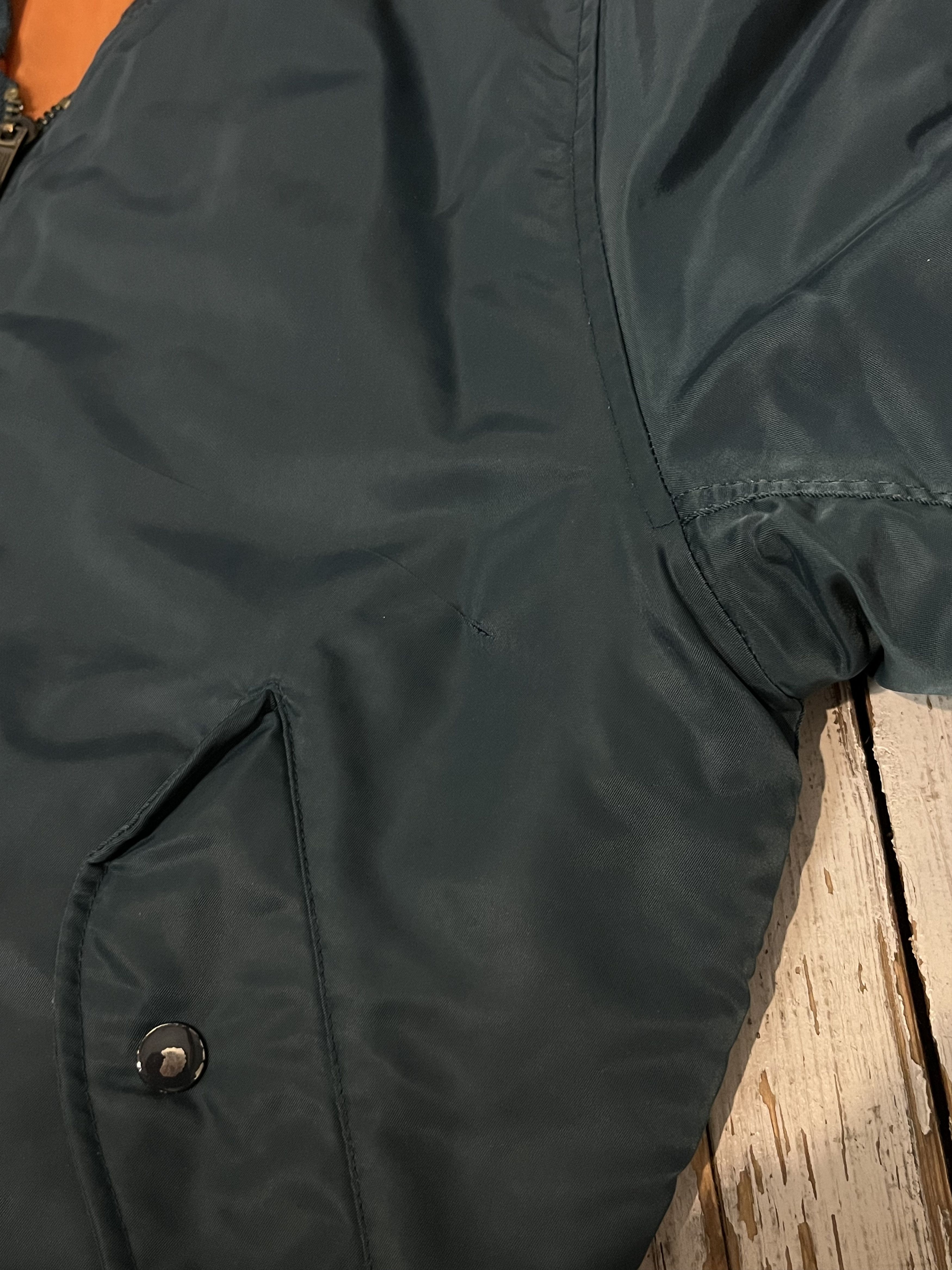 Vintage 90s Reversible MA-1 USA Bomber Flyer Jacket Military Size US L / EU 52-54 / 3 - 10 Thumbnail