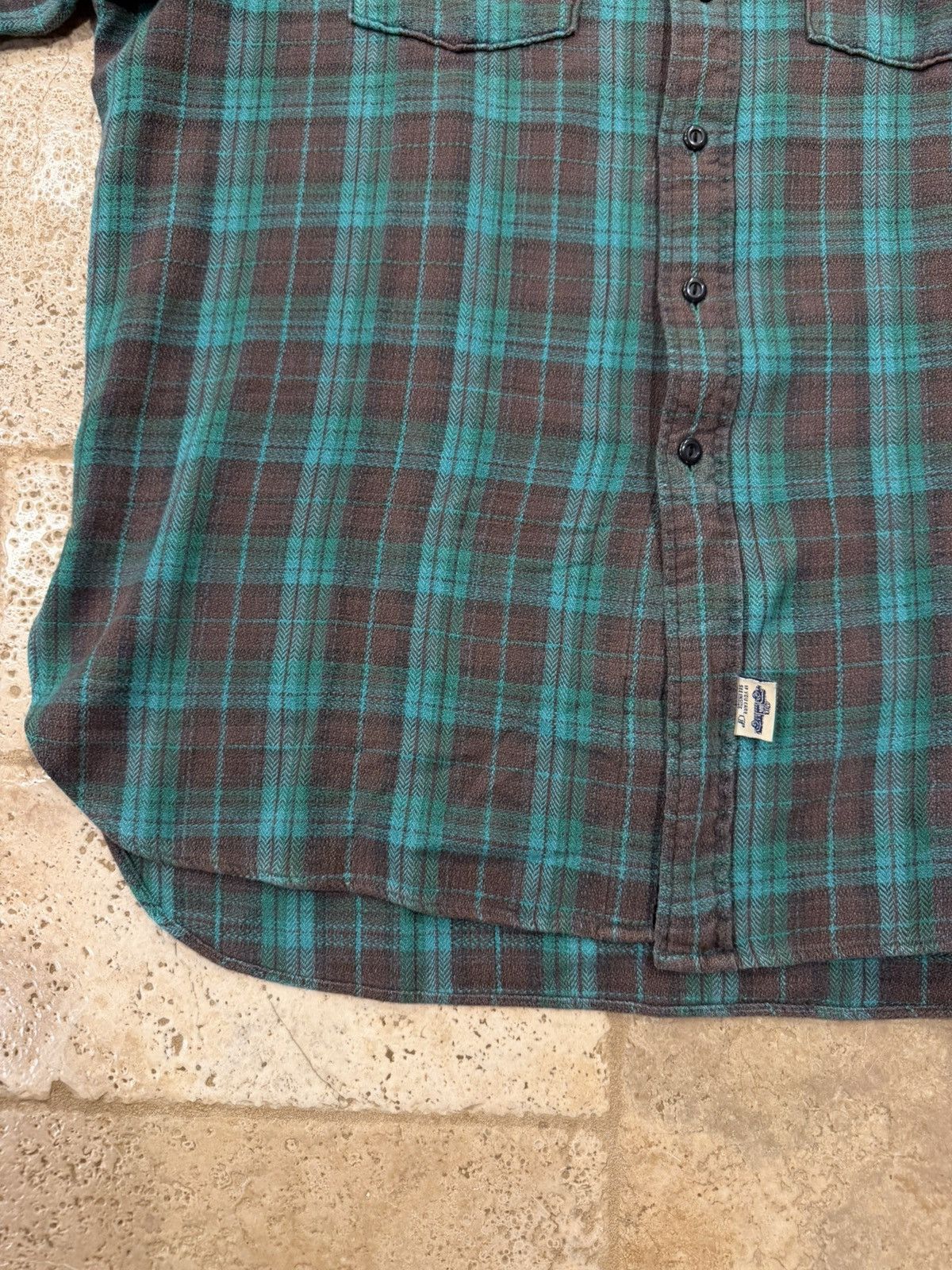 RRL Ralph Lauren RRL Ralph Lauren Vintage 90s Green/Brown Check Flannel Shirt Size US L / EU 52-54 / 3 - 8 Thumbnail