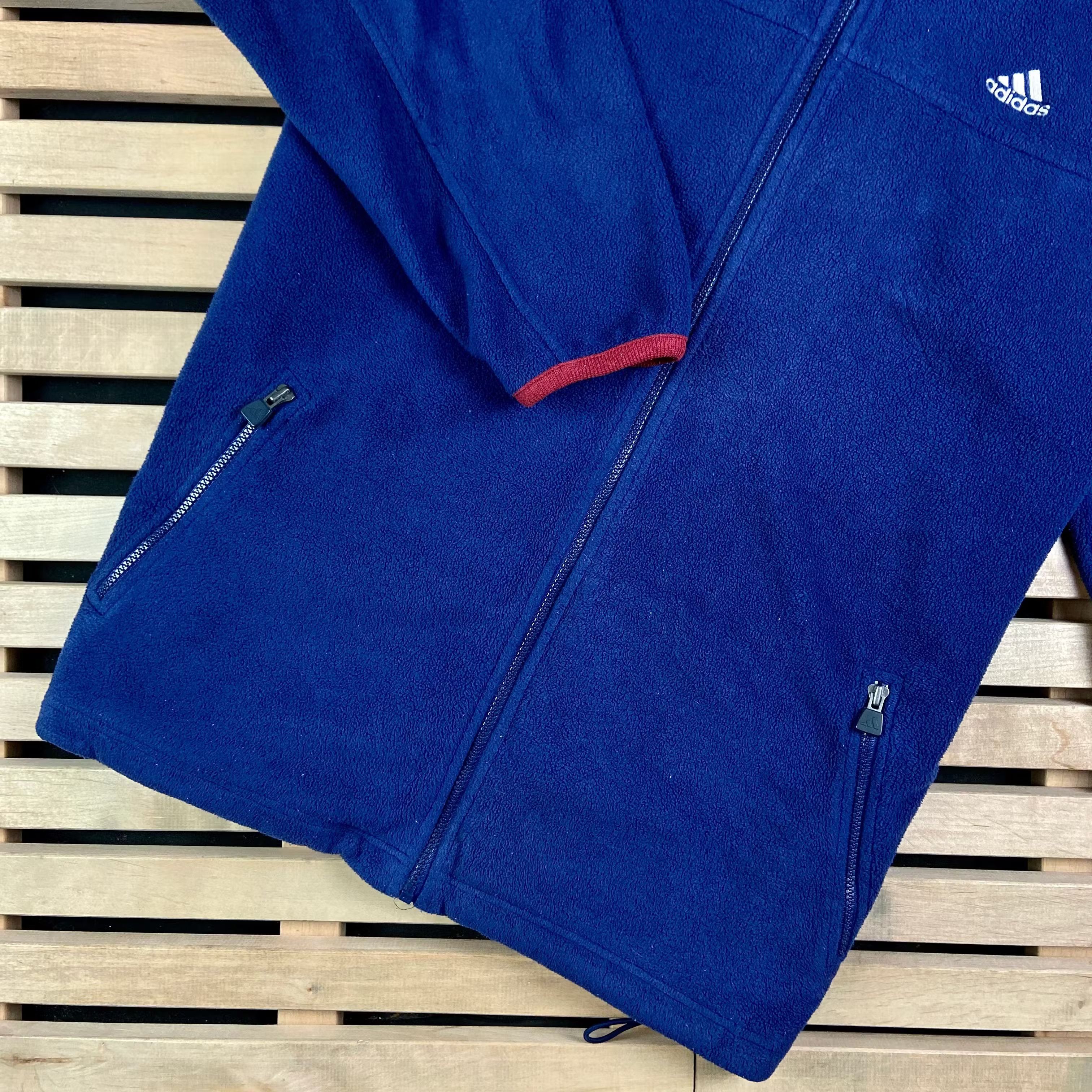 Adidas × Vintage Mens Fleece Bomber Jacket Adidas Vintage Size L Size US L / EU 52-54 / 3 - 3 Thumbnail
