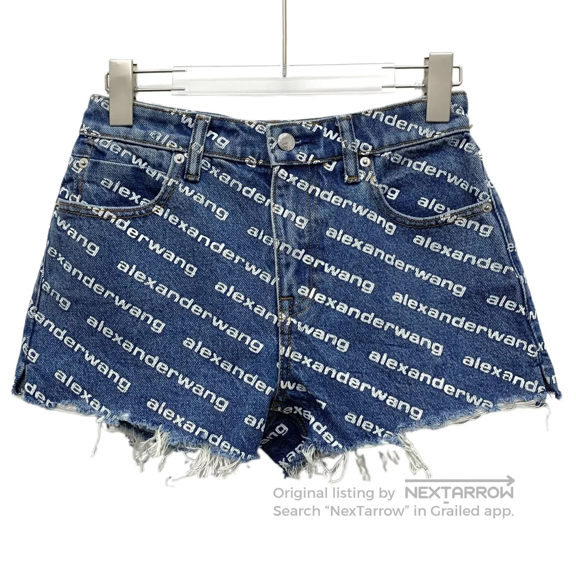 Other Alexander Wang Blue logo lettering bullet train full print Size 25" / US 0 / IT 36 - 1 Thumbnail