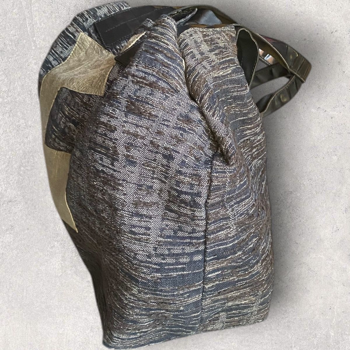 Issey Miyake Issey Miyake Fall 2000 F Leather Patch Tote Bag Size ONE SIZE - 6 Thumbnail