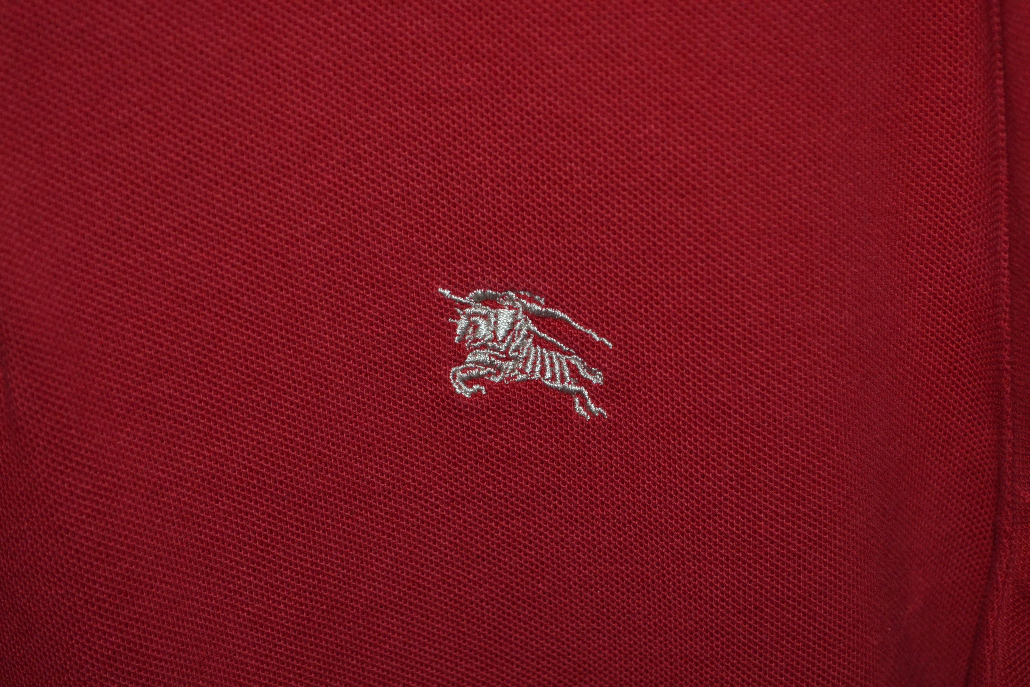 Burberry Burberry Brit XL size Red Pima Cotton Polo Shirt Size US XL / EU 56 / 4 - 5 Thumbnail