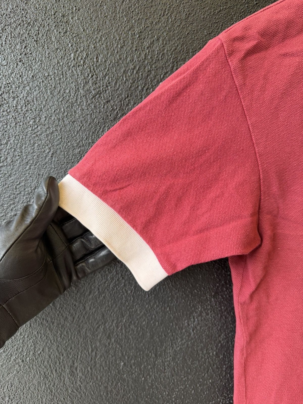 45rpm Vintage 80s 45rpm Red Polo Shirt with White Collar and Cuffs Size US M / EU 48-50 / 2 - 4 Thumbnail