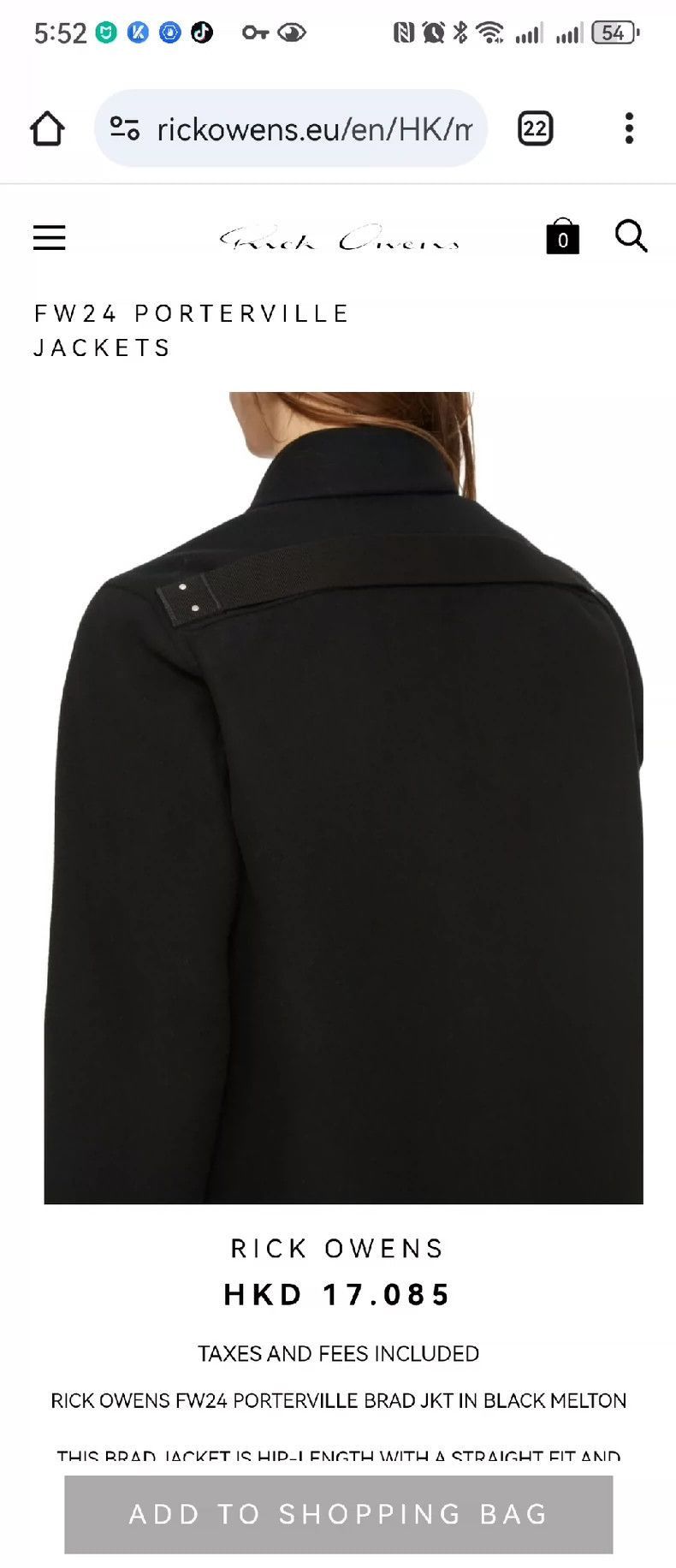 Rick Owens Rick Owens Wool jacket-2505 Size US L / EU 52-54 / 3 - 5 Thumbnail