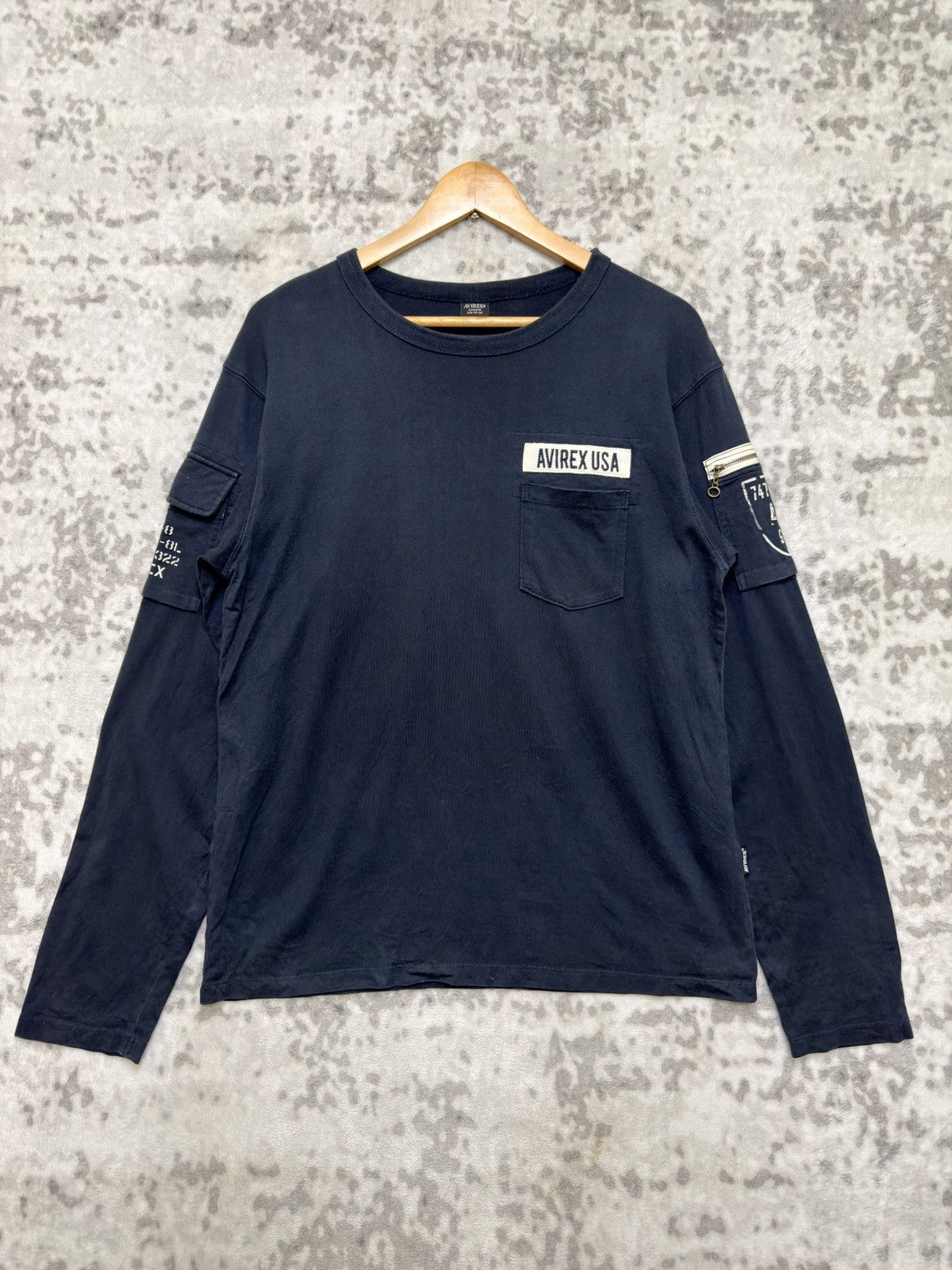Avirex AVIREX Military Fatigue Long Sleeve Navy Utility Pocket Size US M / EU 48-50 / 2 - 1 Thumbnail