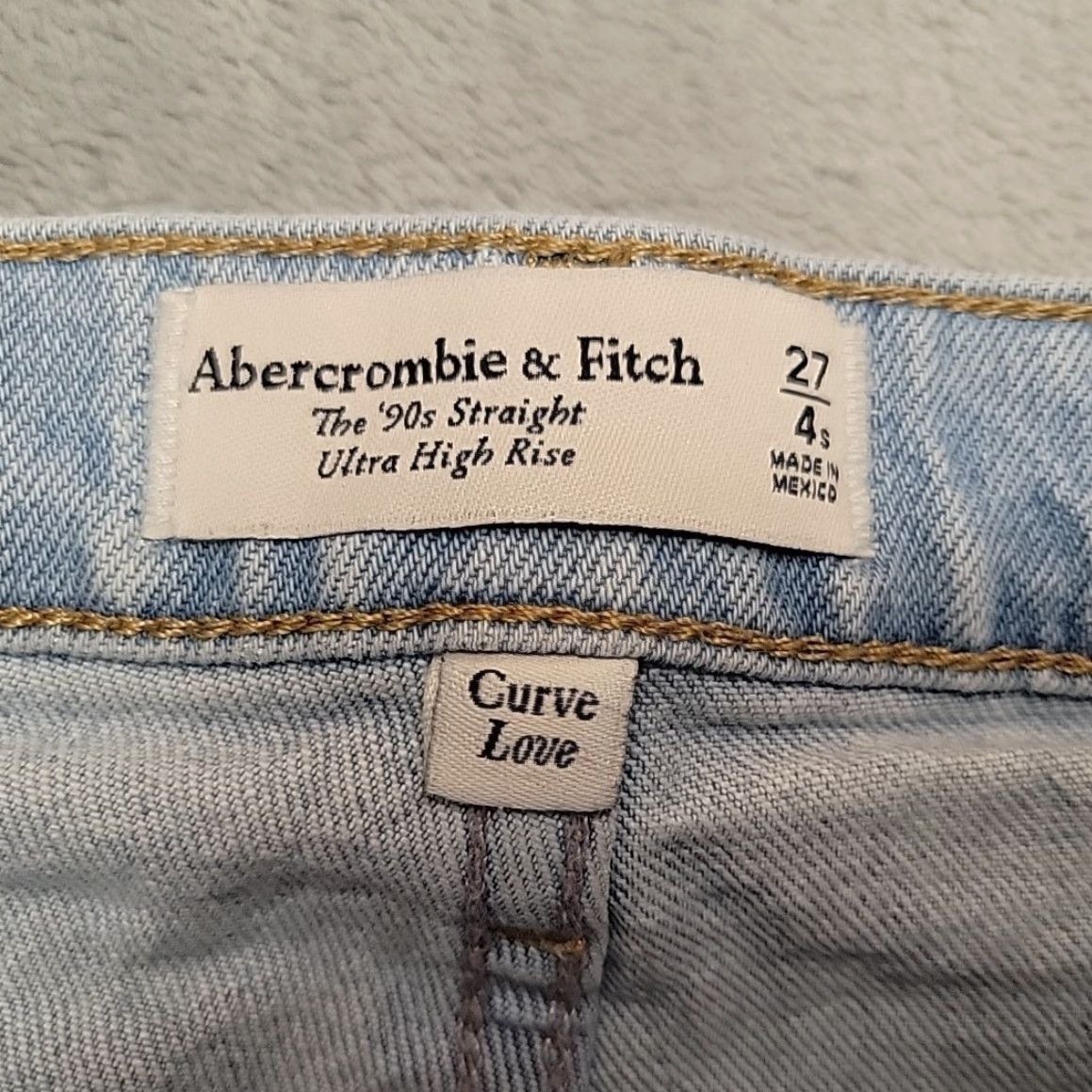 Abercrombie & Fitch VINTAGE Abercrombie & Fitch Jeans Women 27 4s Blue 90s Straight Ultra High Rise 5-Pocket Denim Cotton Blend Zip Womens Size 27" / US 4 / IT 40 - 5 Thumbnail