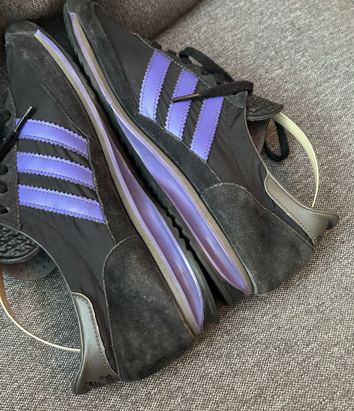 Adidas Adidas SL 72 Black/Purple Suede Nylon Low-Top Trainers Size US 8.5 / EU 41-42 - 7 Thumbnail