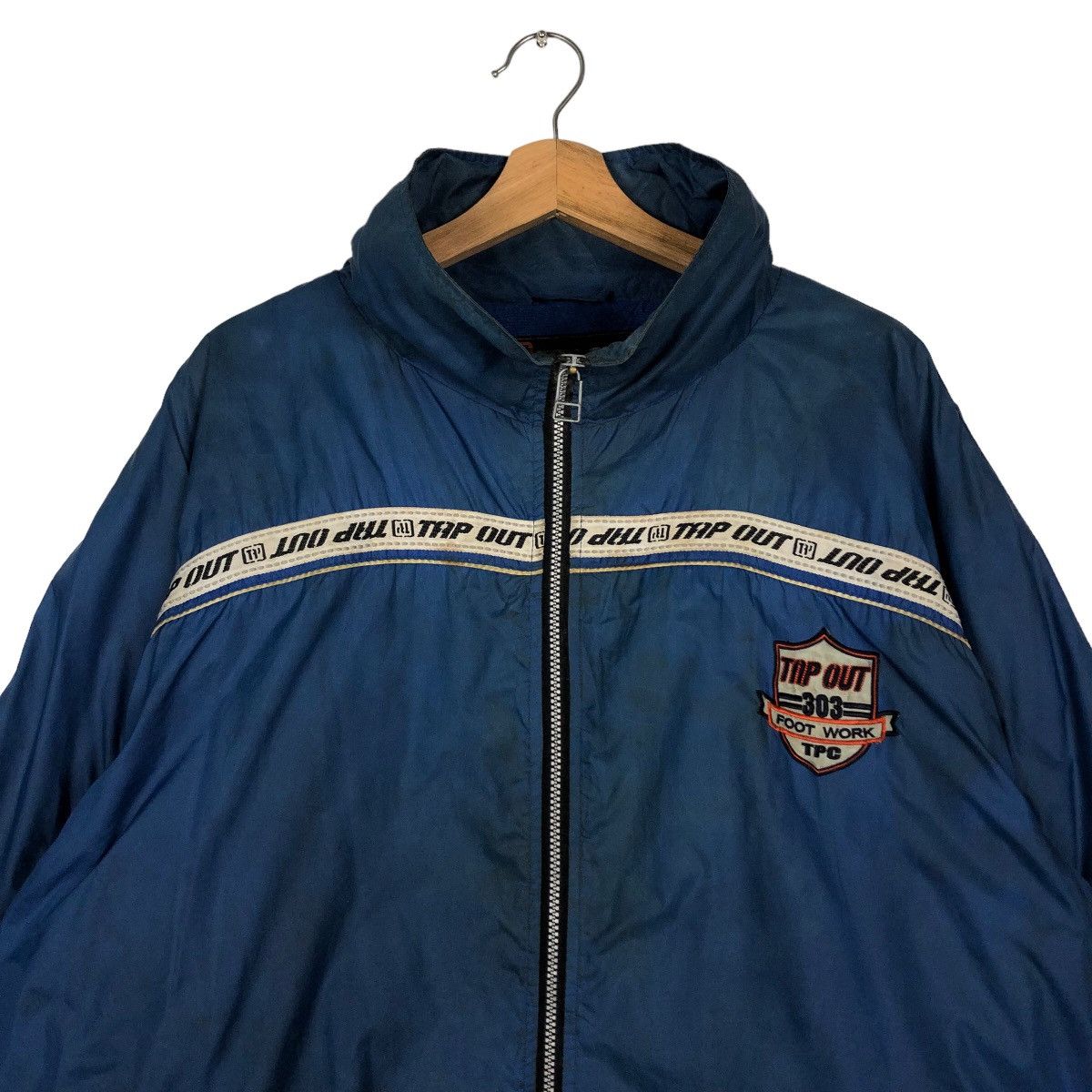 Hysteric Glamour 🔥Vintage Windbreaker Tap Out Striped Big Logo Spell Out Size US M / EU 48-50 / 2 - 2 Thumbnail