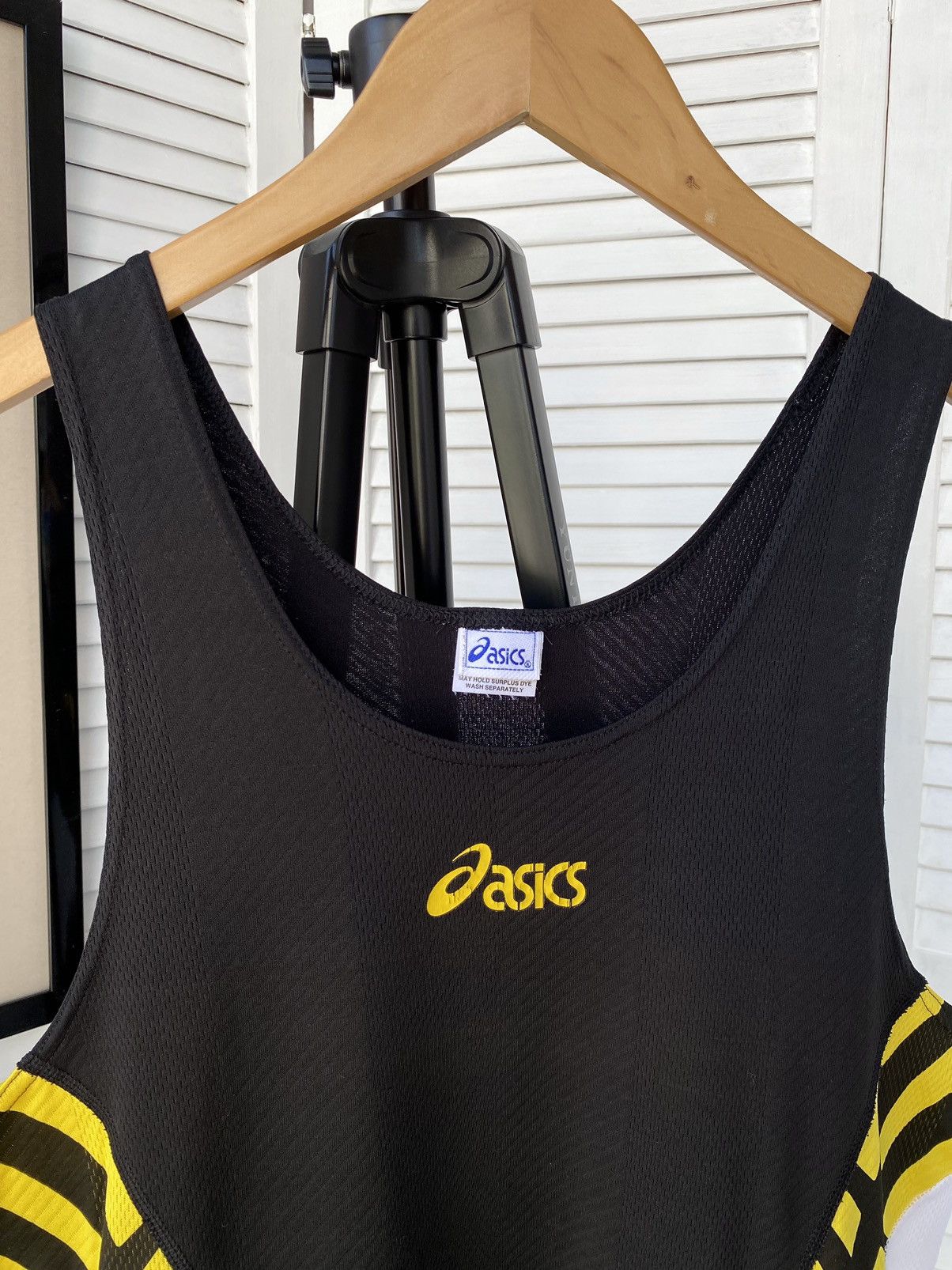 Asics × Onitsuka Tiger × Vintage Vintage Asics Duo Tech Tiger Tank Top Yellow Size US M / EU 48-50 / 2 - 5 Thumbnail