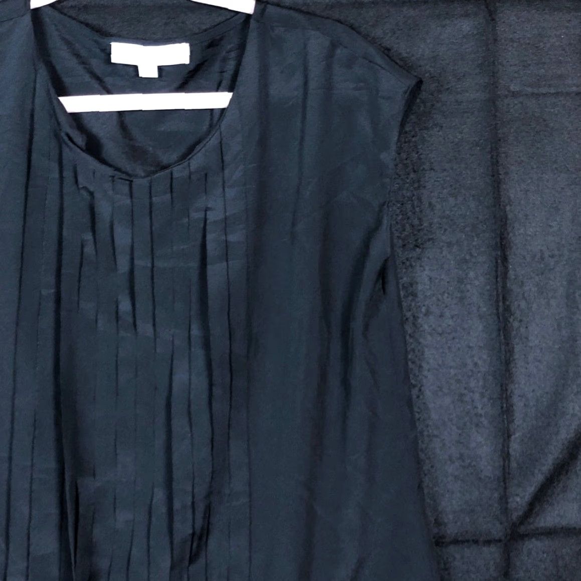 Loft LOFT Ann Taylor Womens Blouse Black Short Sleeve Round Neck Small Size S / US 4 / IT 40 - 5 Thumbnail