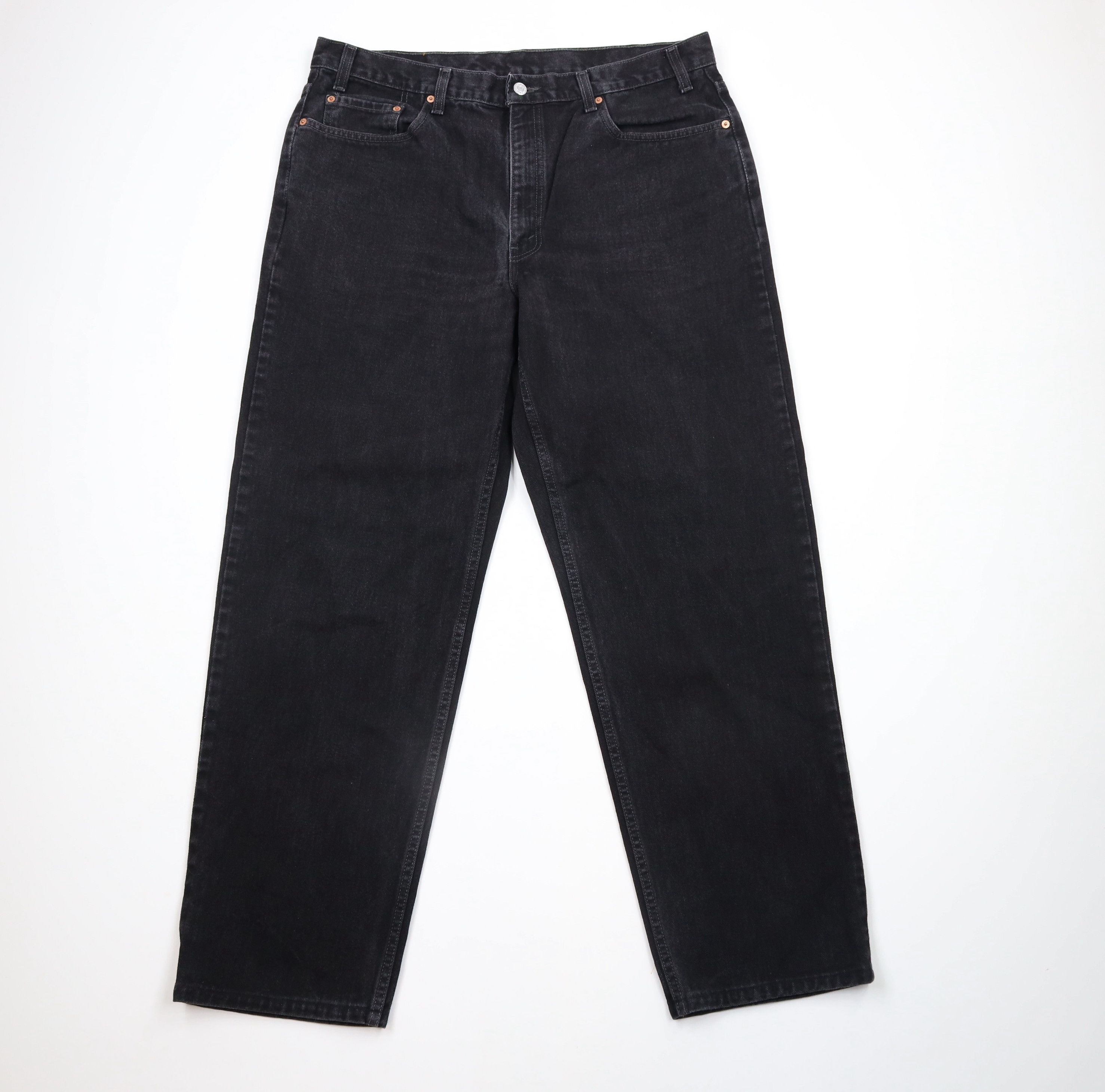 Levi's × Vintage Vintage 90s Levis 550 Relaxed Fit Denim Jeans Black Cotton Size US 38 / EU 54 - 1 Thumbnail