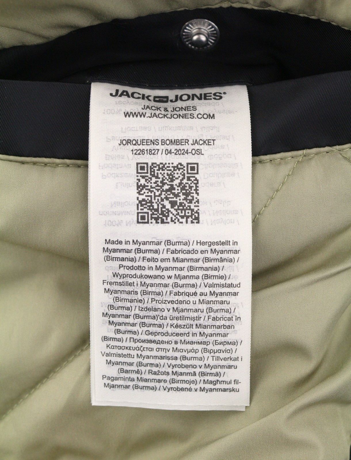 Jack & Jones JORQUEENS BOMBER M Black Oversized Padded Zip 88019 Size US M / EU 48-50 / 2 - 9 Thumbnail