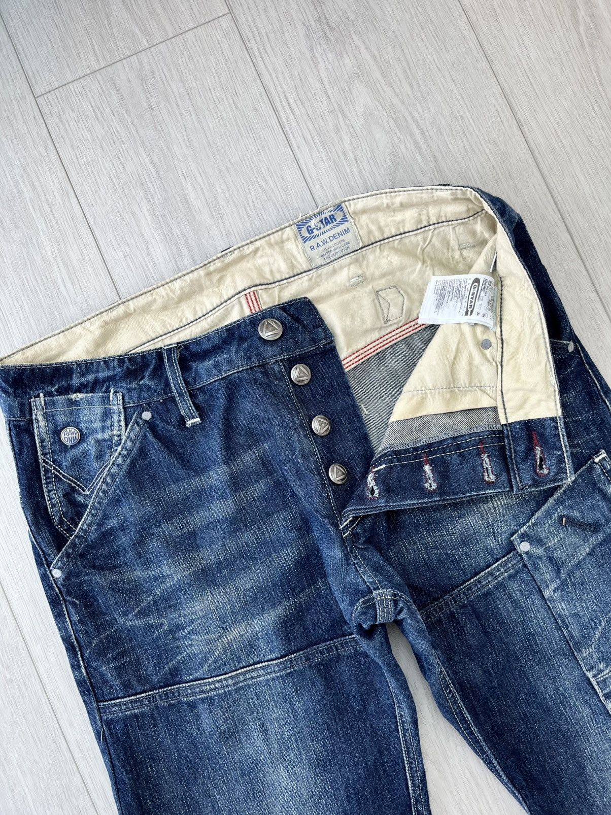 G-Star Vintage G-Star Raw Cargo Jeans Big Logo Y2K 90s Hype Size US 31 - 12 Thumbnail