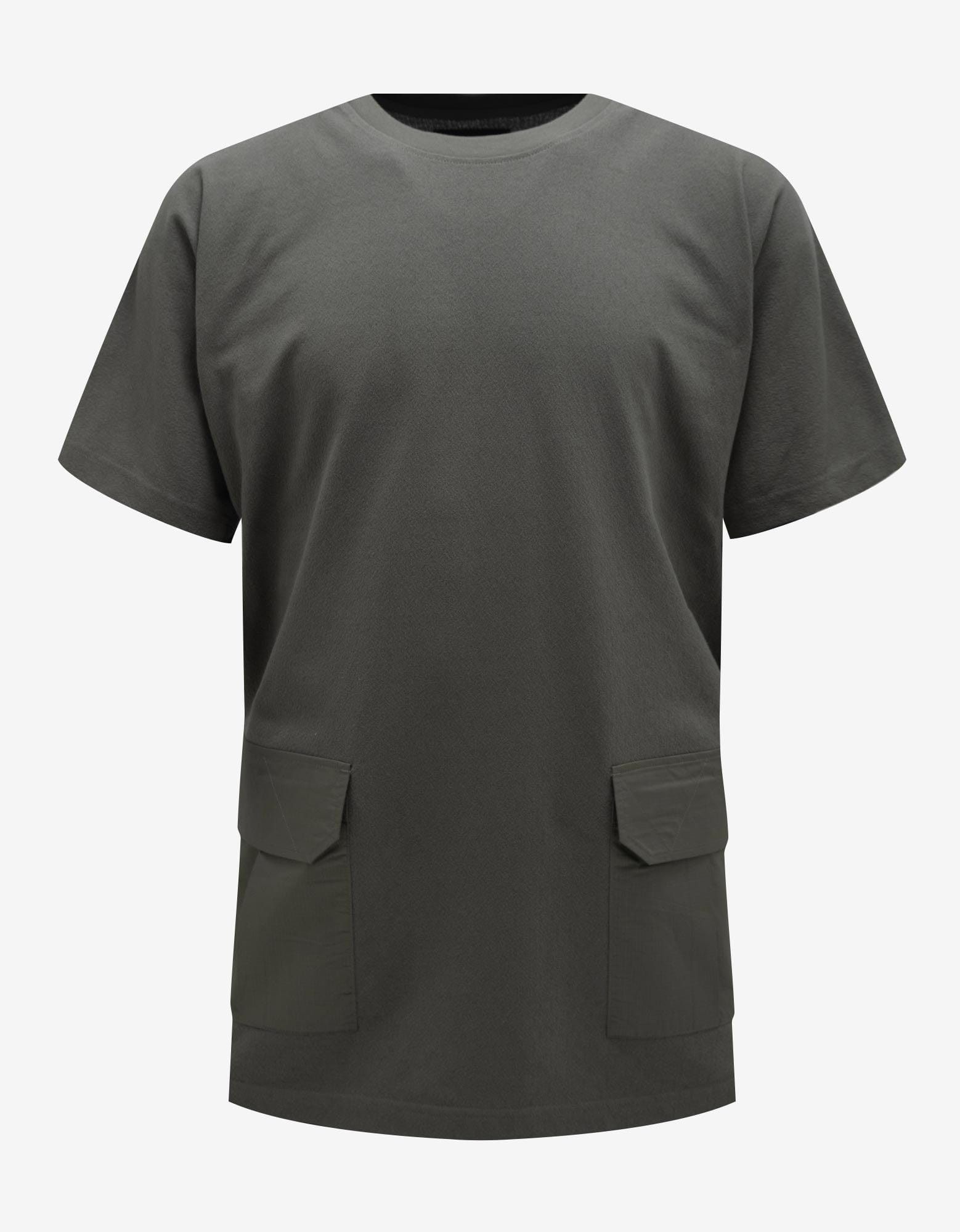 image of Y 3 Green Crepe Jersey Pocket T-Shirt, Men's (Size Large)