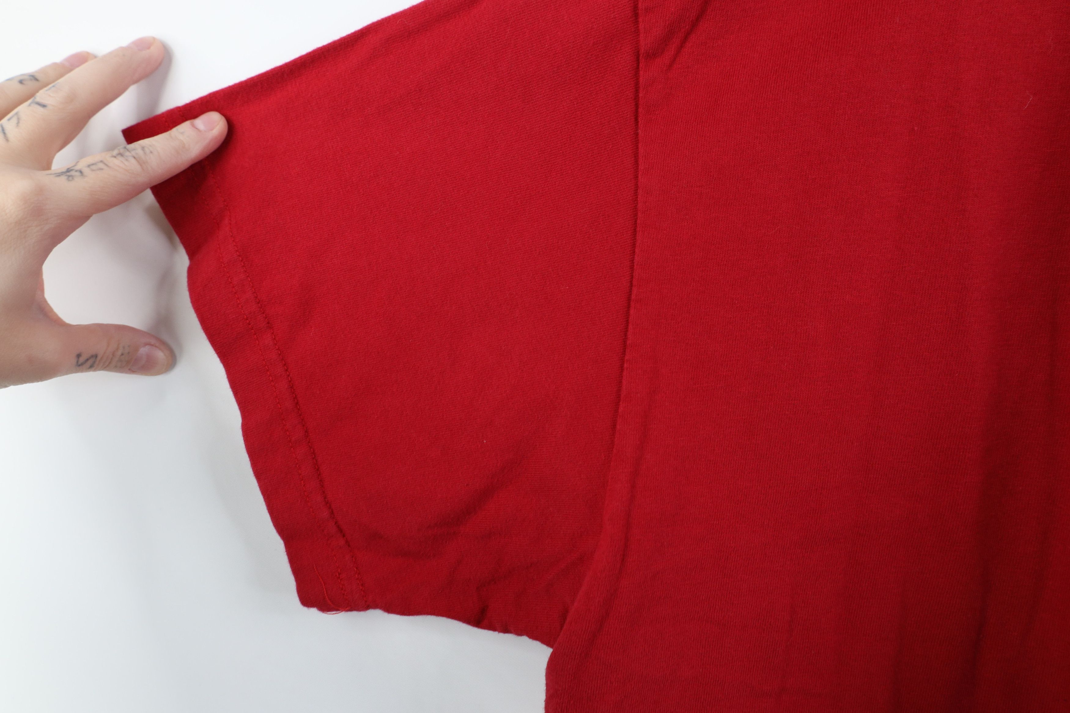 Vintage Vintage 90s Streetwear Blank Heavyweight Cotton T-Shirt Red Size US XXL / EU 58 / 5 - 9 Thumbnail