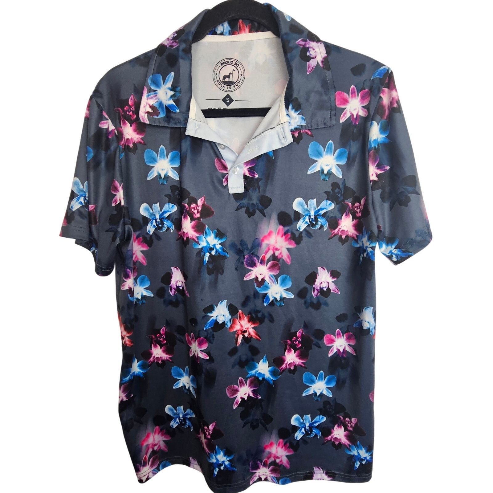 Propper Proud 90 Golf Polo Shirt Men S Dark Gray Floral Athletic Size US S / EU 44-46 / 1 - 1 Thumbnail
