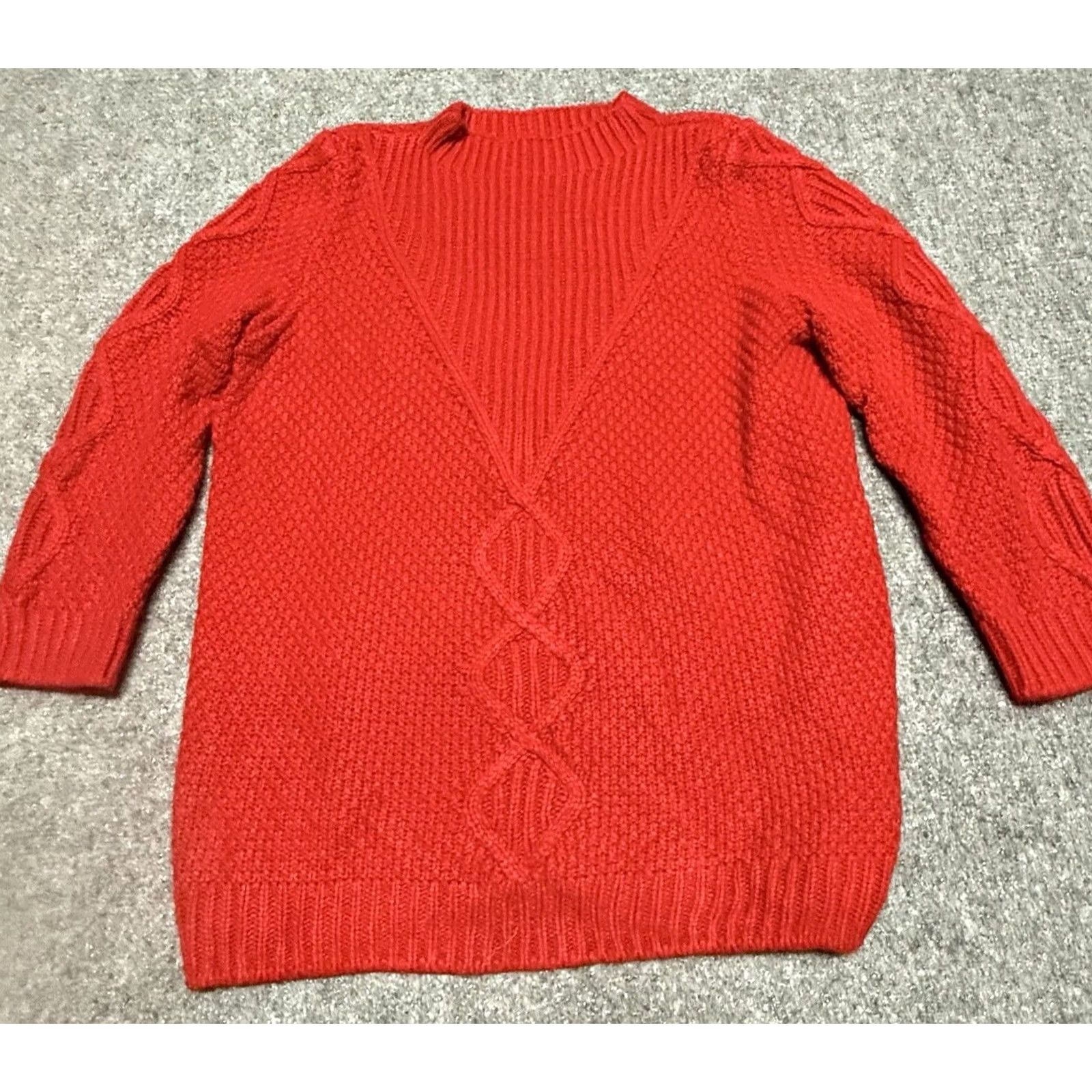 Karl Lagerfeld Karl Lagerfeld Paris Sweater Womens M Red Knit Top Pullover Acrylic Knit Regular Size M / US 6-8 / IT 42-44 - 2 Thumbnail