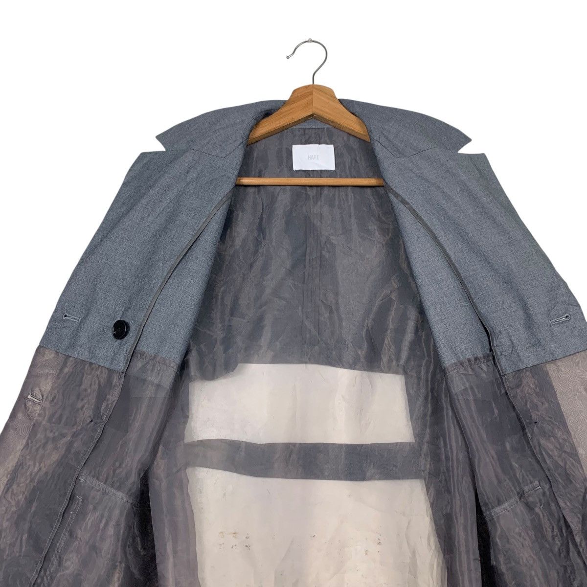 HARE HARE Double Breast Belted Coat Hybrid Design #2256-C100 Size ONE SIZE - 12 Thumbnail