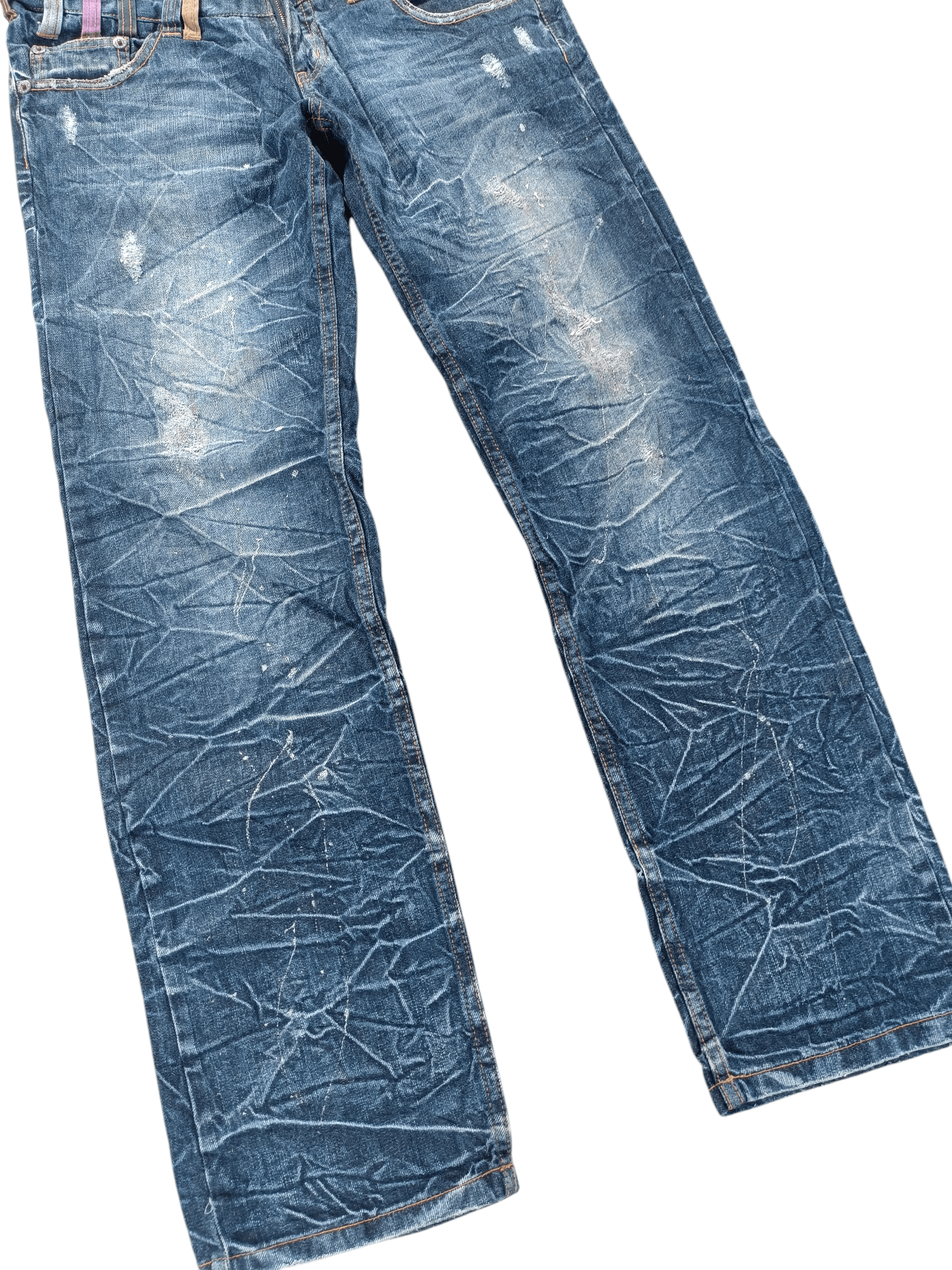 If Six Was Nine 💥VINTAGE NYLAUS JEANS DOUBLE WAIST DESIGN RARE Size US 32 / EU 48 - 2 Thumbnail